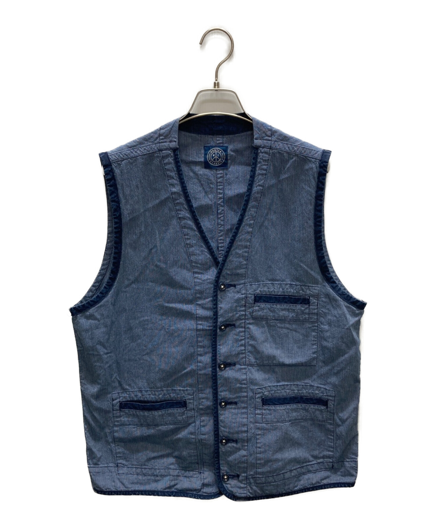 Porter Classic INDIGO STRIPE VEST インディゴ - ベスト