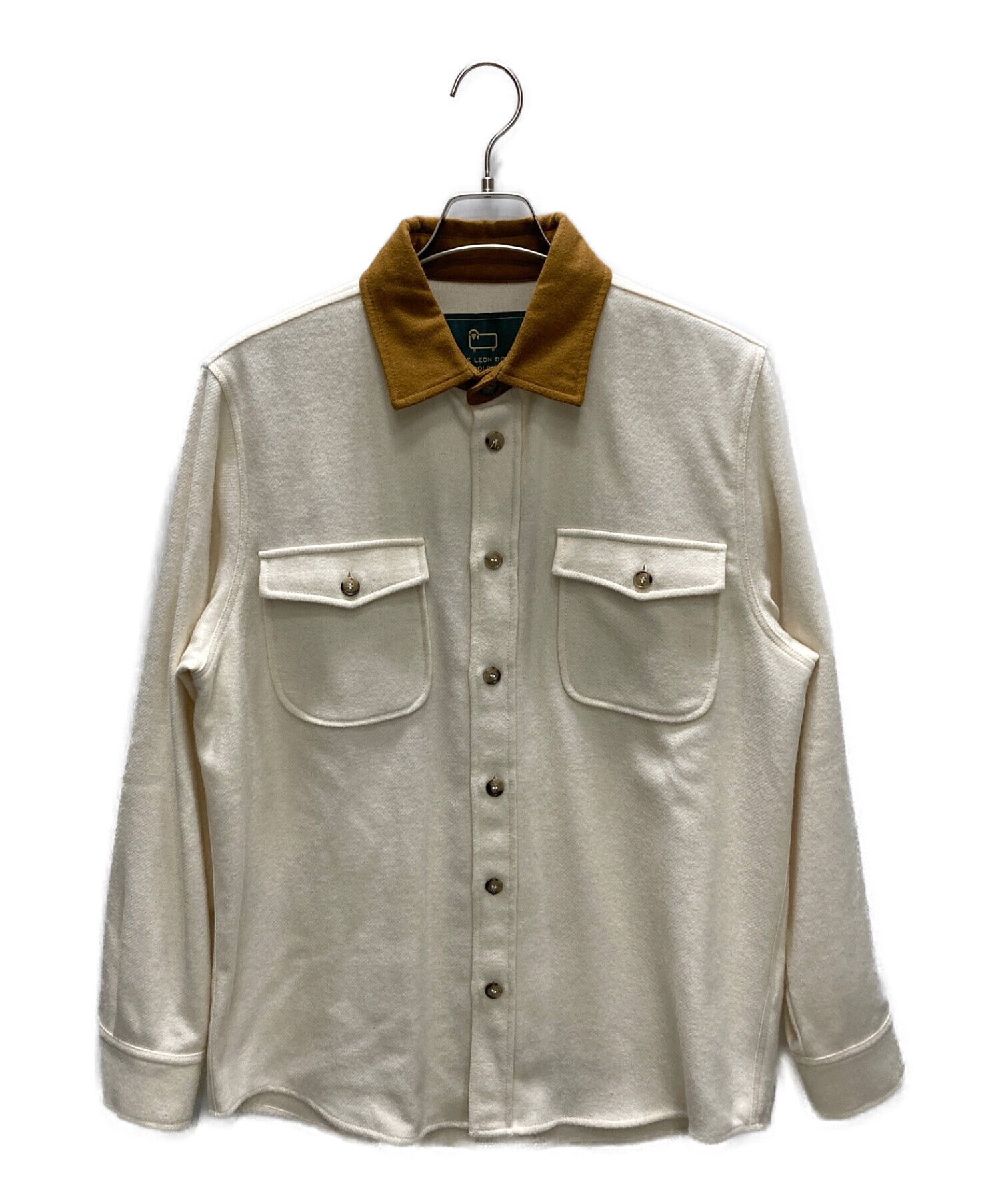 WOOLRICH×Aime Leon Dore (ウールリッチ×エメ レオン ドレ) ウールシャツジャケット アイボリー サイズ:L