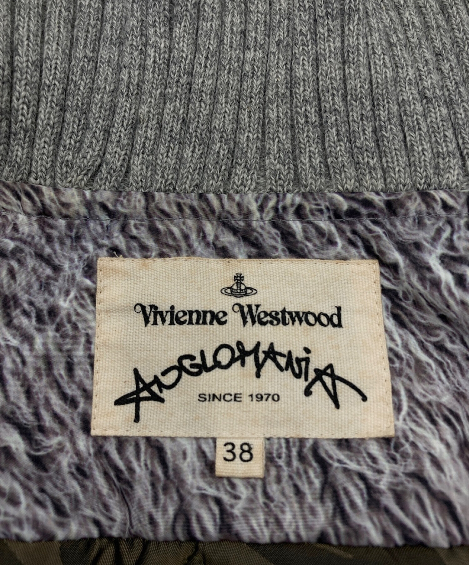 Vivienne Westwood ANGLOMANIA (ヴィヴィアンウエストウッド アングロマニア) ボマージャケット グレー サイズ:38