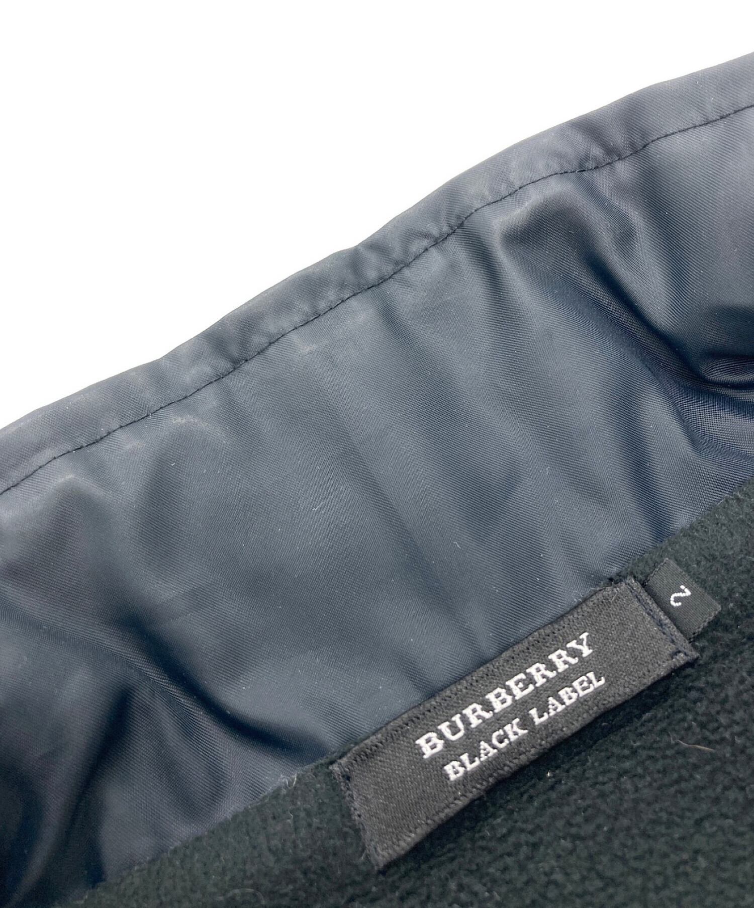 BURBERRY BLACK LABEL (バーバリーブラックレーベル) フリースジャケット ブラック サイズ:2