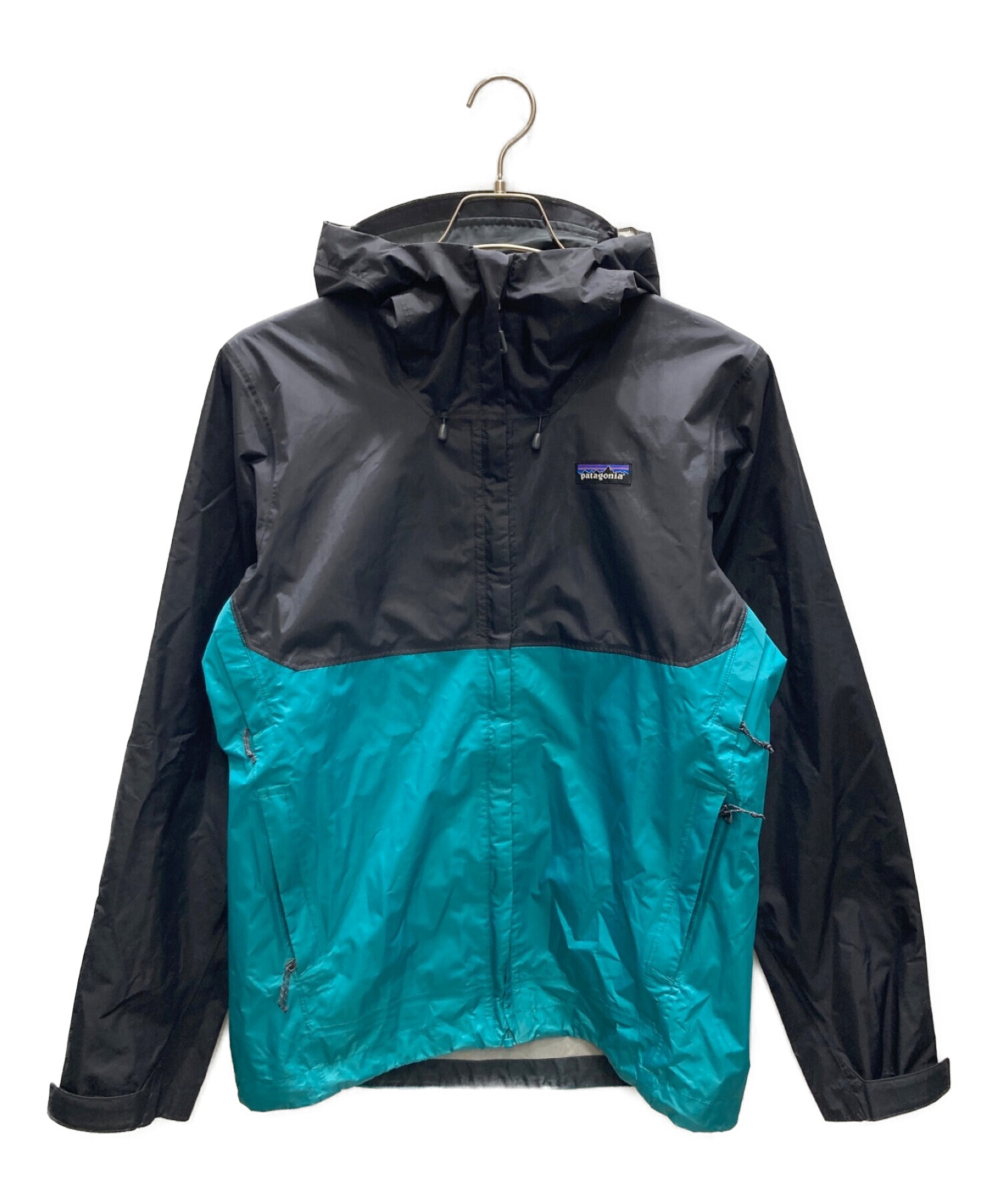 Patagonia (パタゴニア) トレントシェルジャケット ブラック×グリーン サイズ:XS