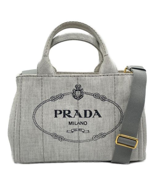 中古・古着通販】PRADA (プラダ) 2WAYカナパデニムトート ビアンコ