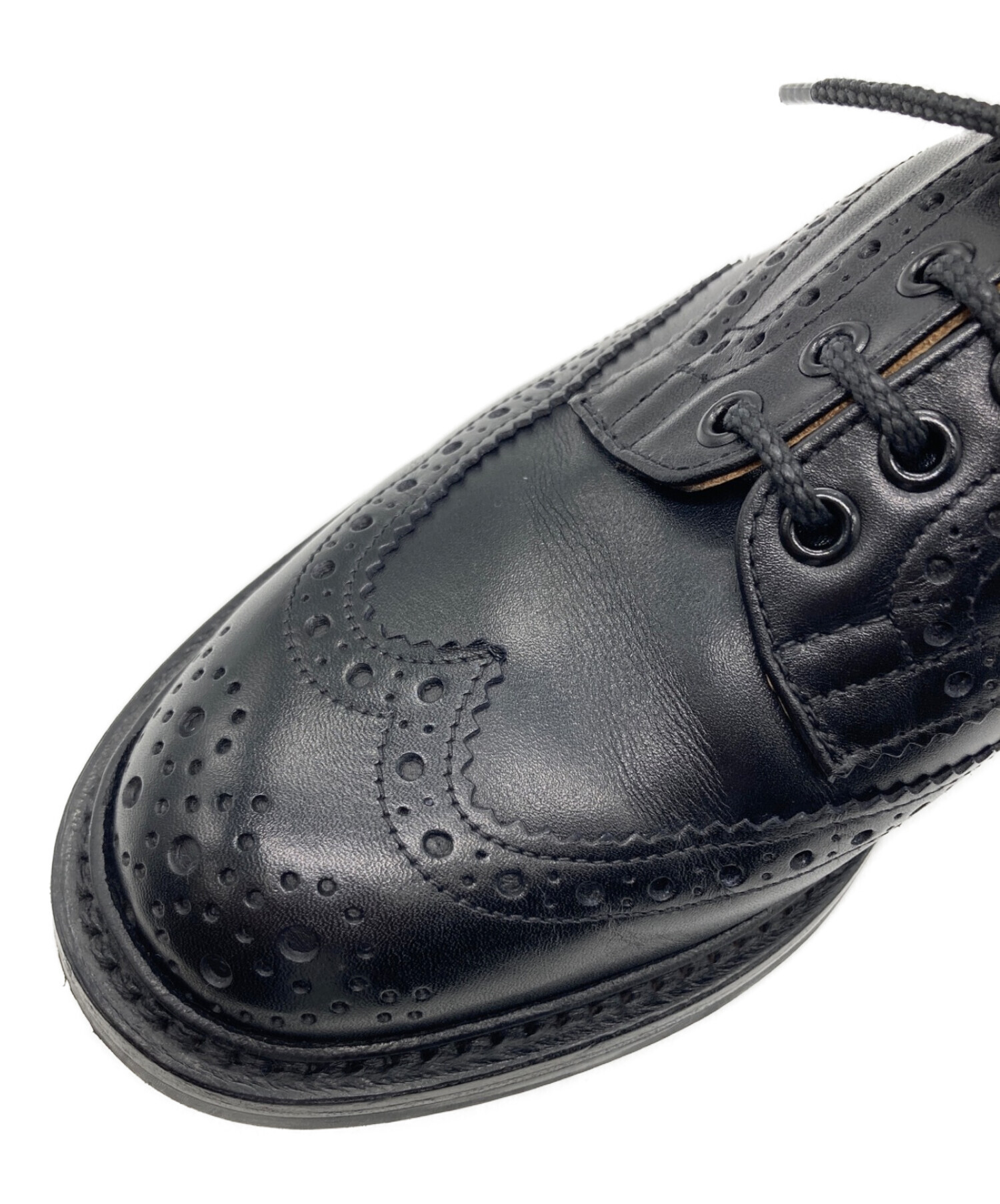 Tricker's (トリッカーズ) バートンウィングチップシューズ ブラック サイズ:7