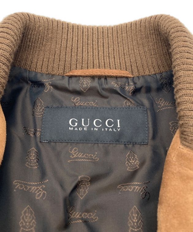 中古・古着通販】GUCCI (グッチ) ニットスエードジャケット ブラウン サイズ:48｜ブランド・古着通販 トレファク公式【TREFAC  FASHION】スマホサイト