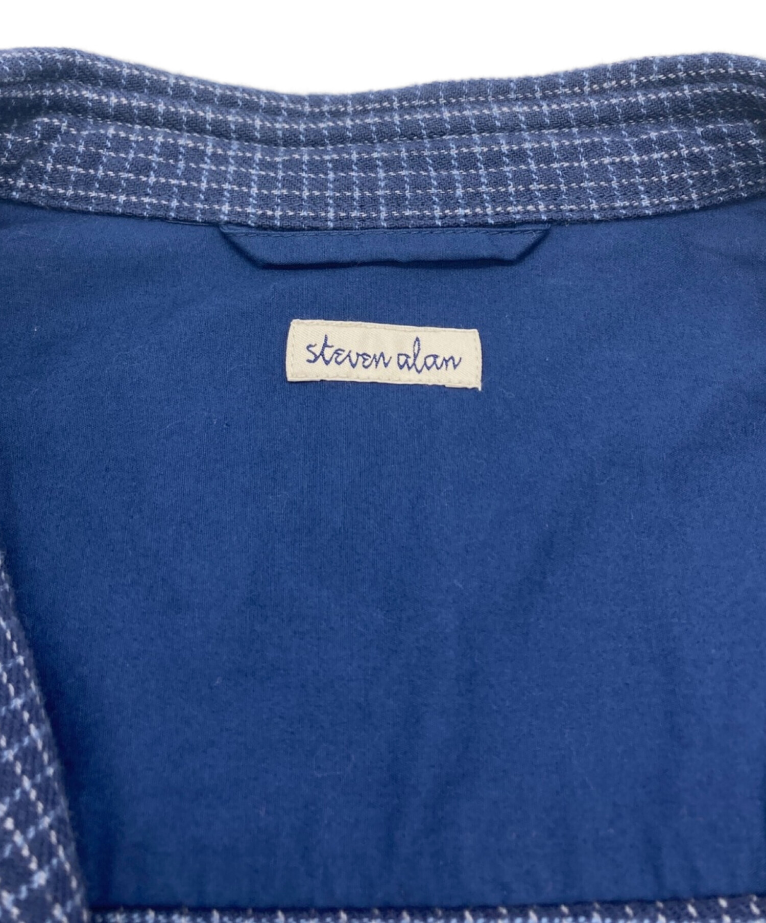 中古・古着通販】STEVEN ALAN (スティーブンアラン) オールドチェックドリズラージャケット ネイビー サイズ:XL｜ブランド・古着通販  トレファク公式【TREFAC FASHION】スマホサイト