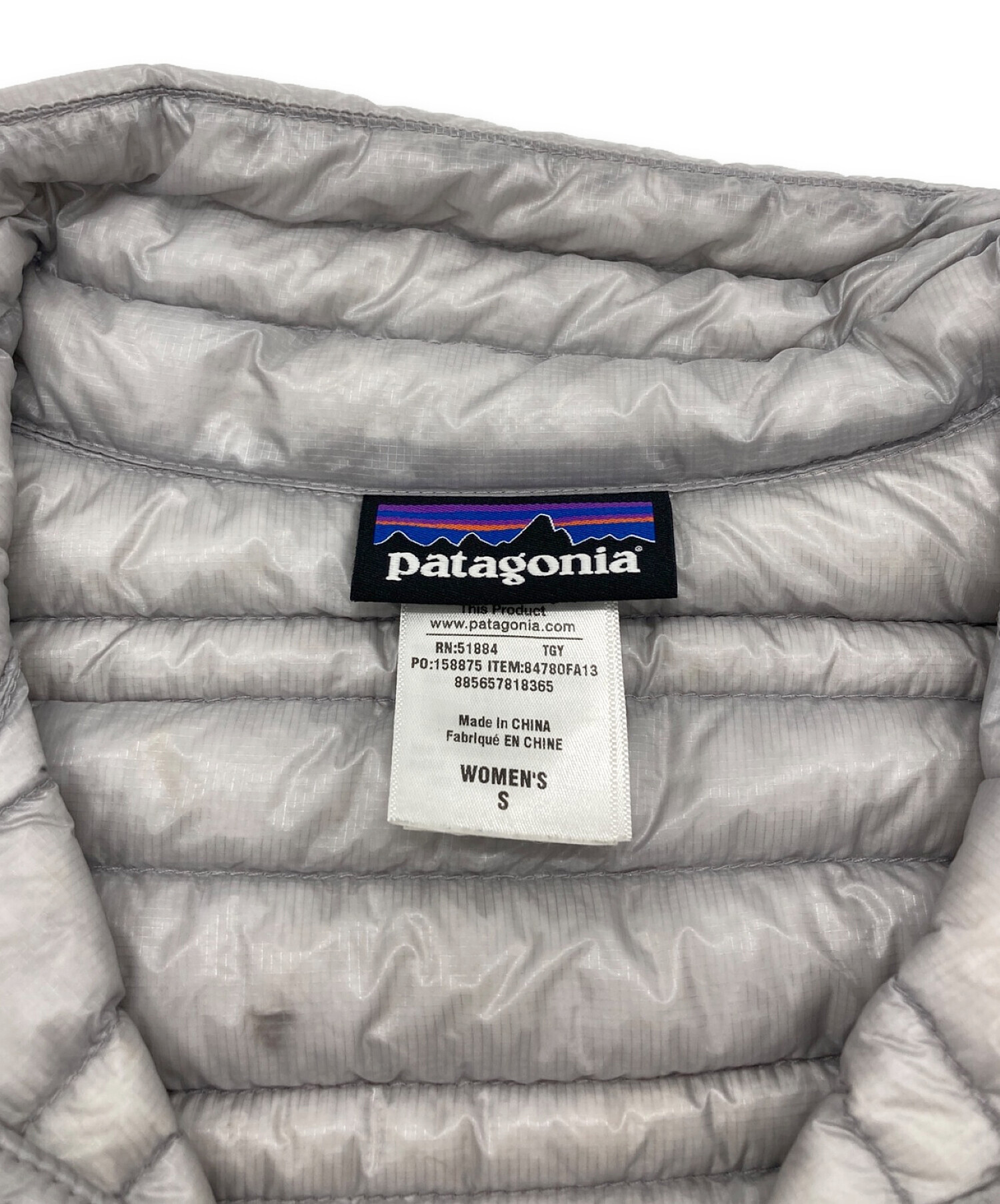 Patagonia (パタゴニア) ウルトラライトダウンベスト グレー サイズ:S