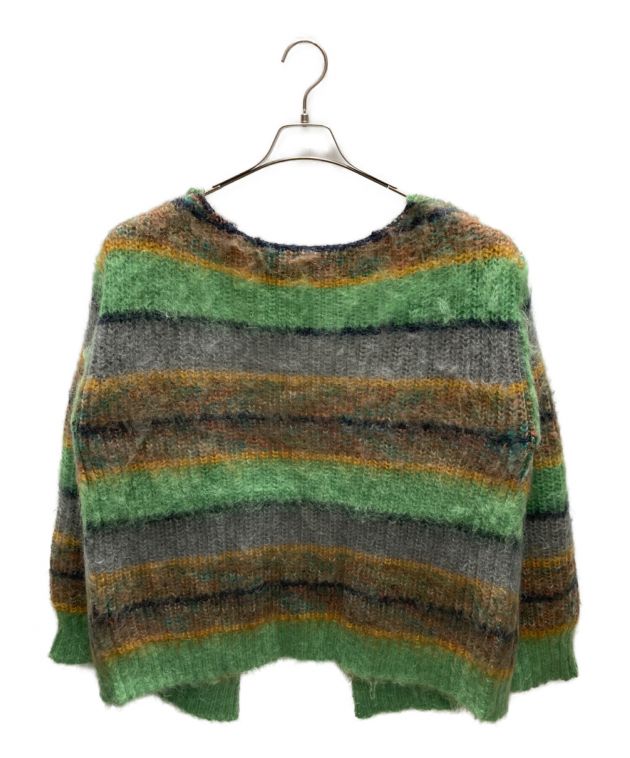 中古・古着通販】PERVERZE (パーバーズ) ストライプモヘアワイドカーディガン Stripe Mohair Wide Cardigan グリーン  サイズ:FREE｜ブランド・古着通販 トレファク公式【TREFAC FASHION】スマホサイト