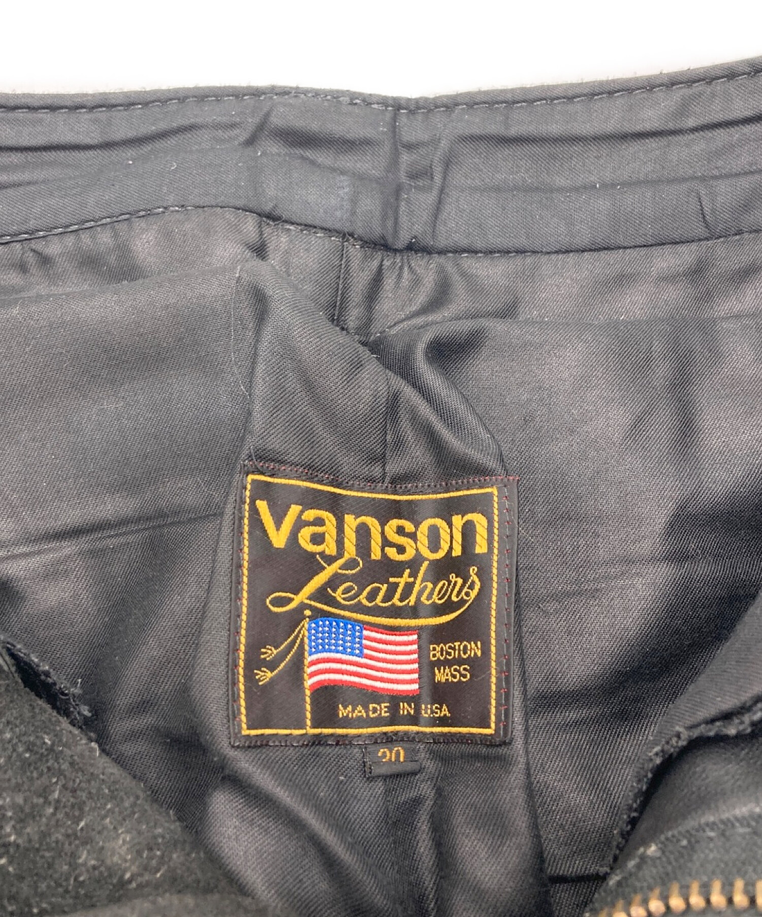 中古・古着通販】VANSON (バンソン) 60'ｓレザーパンツ ブラック