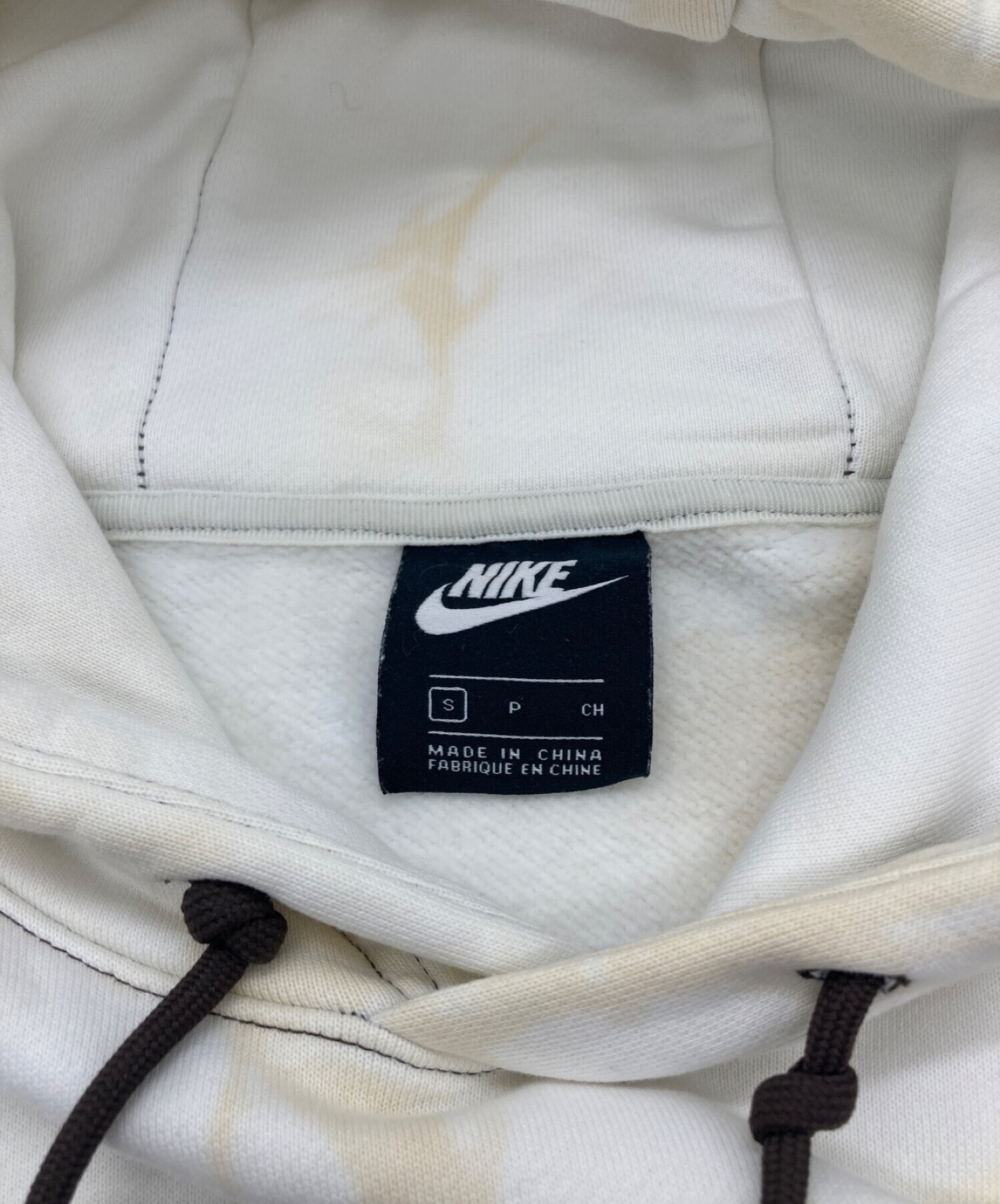 中古・古着通販】NIKE (ナイキ) タイダイパーカー ホワイト×ベージュ