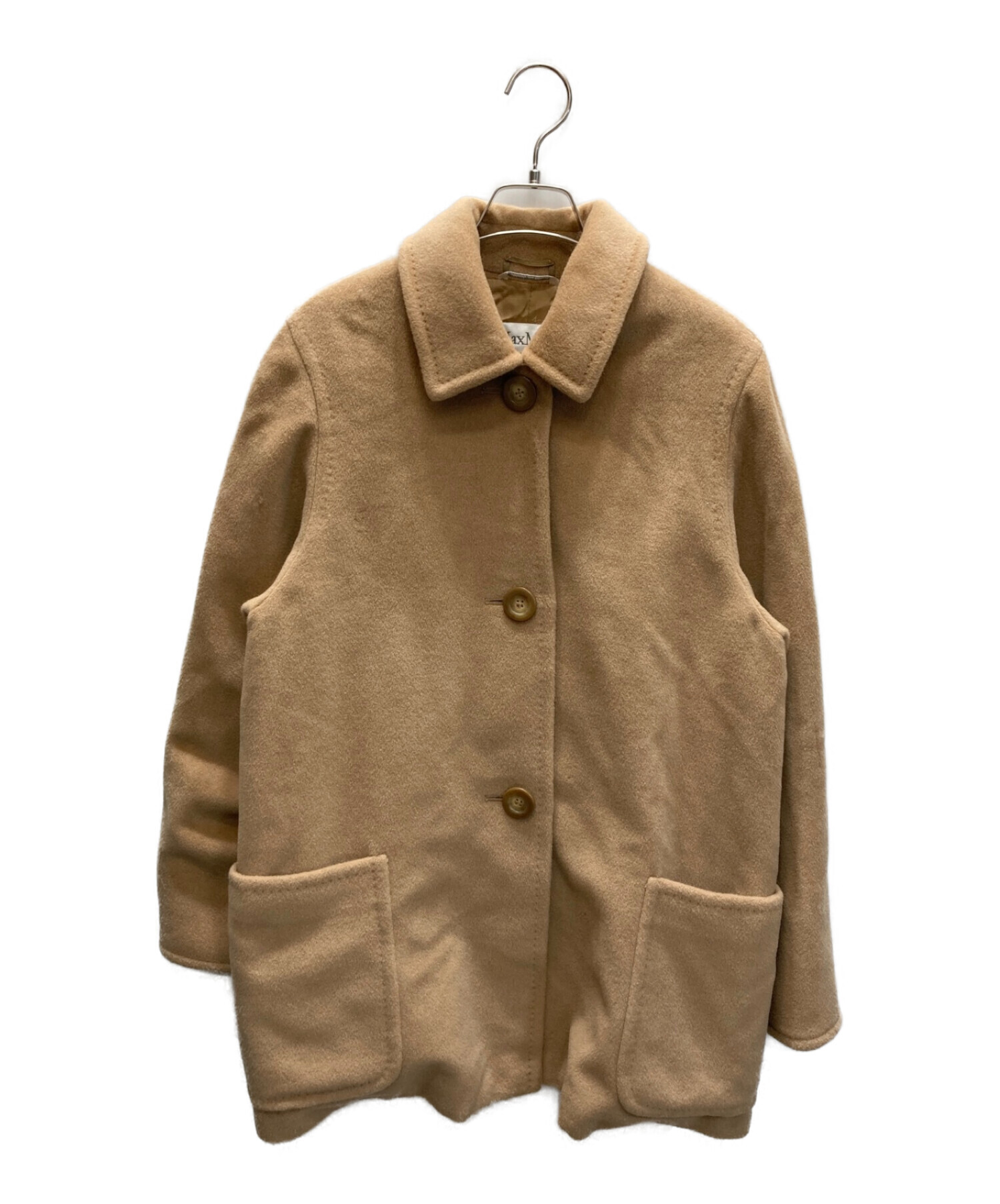 中古・古着通販】MaxMara (マックスマーラ) カシミヤ混コート ブラウン