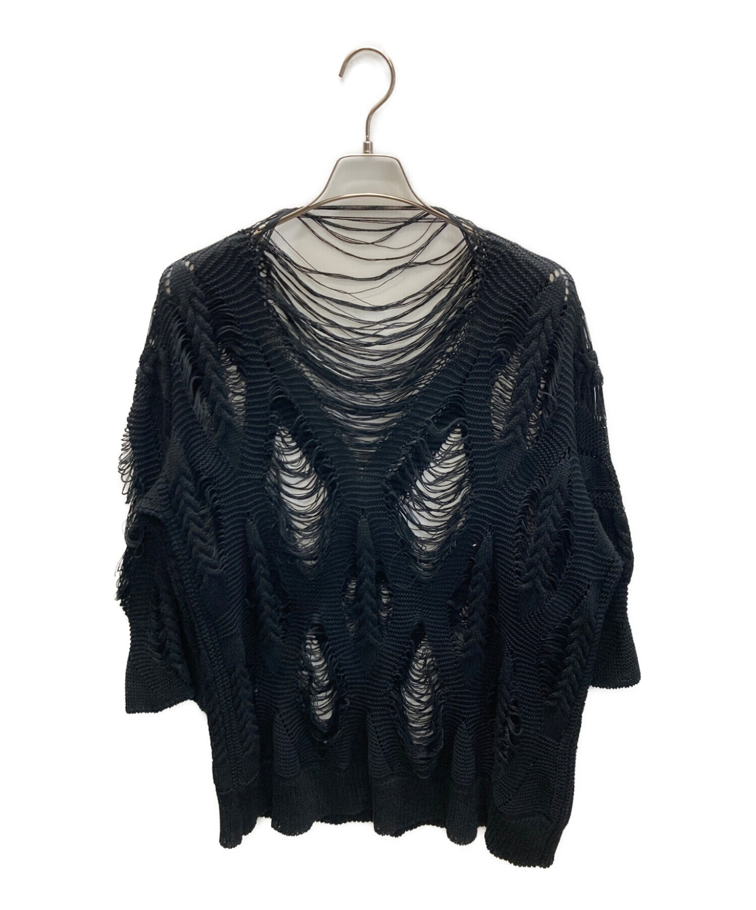 sulvam (サルバム) ロングスリーブニット Yarn long sleeve knit ブラック サイズ:S