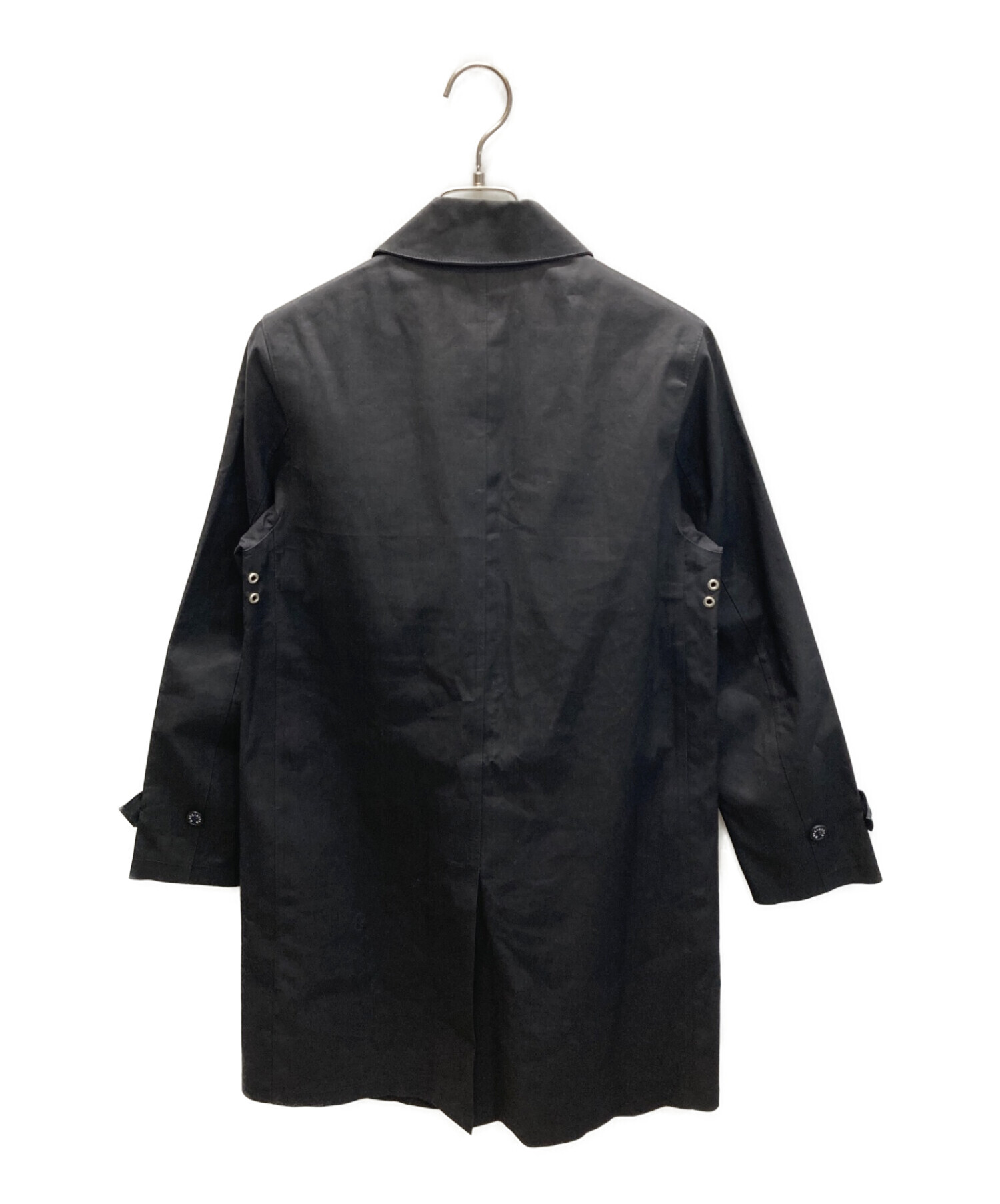 MACKINTOSH (マッキントッシュ) ゴム引きステンカラーコート ブラック サイズ:32