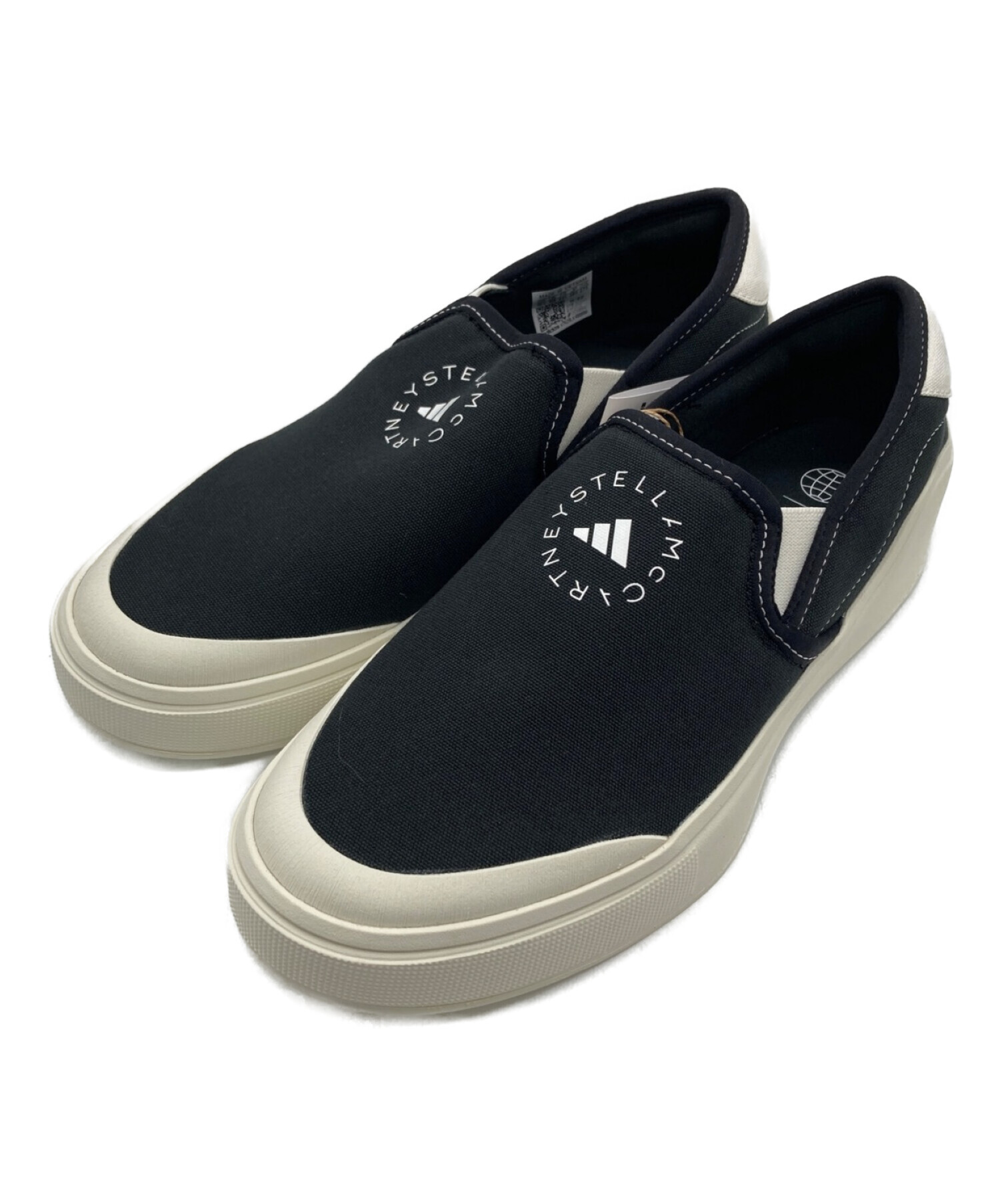adidas (アディダス) STELLA McCARTNEY (ステラマッカートニー) コートスリッポン Court Slip-On ブラック  サイズ:US 10.5 UK 10 未使用品