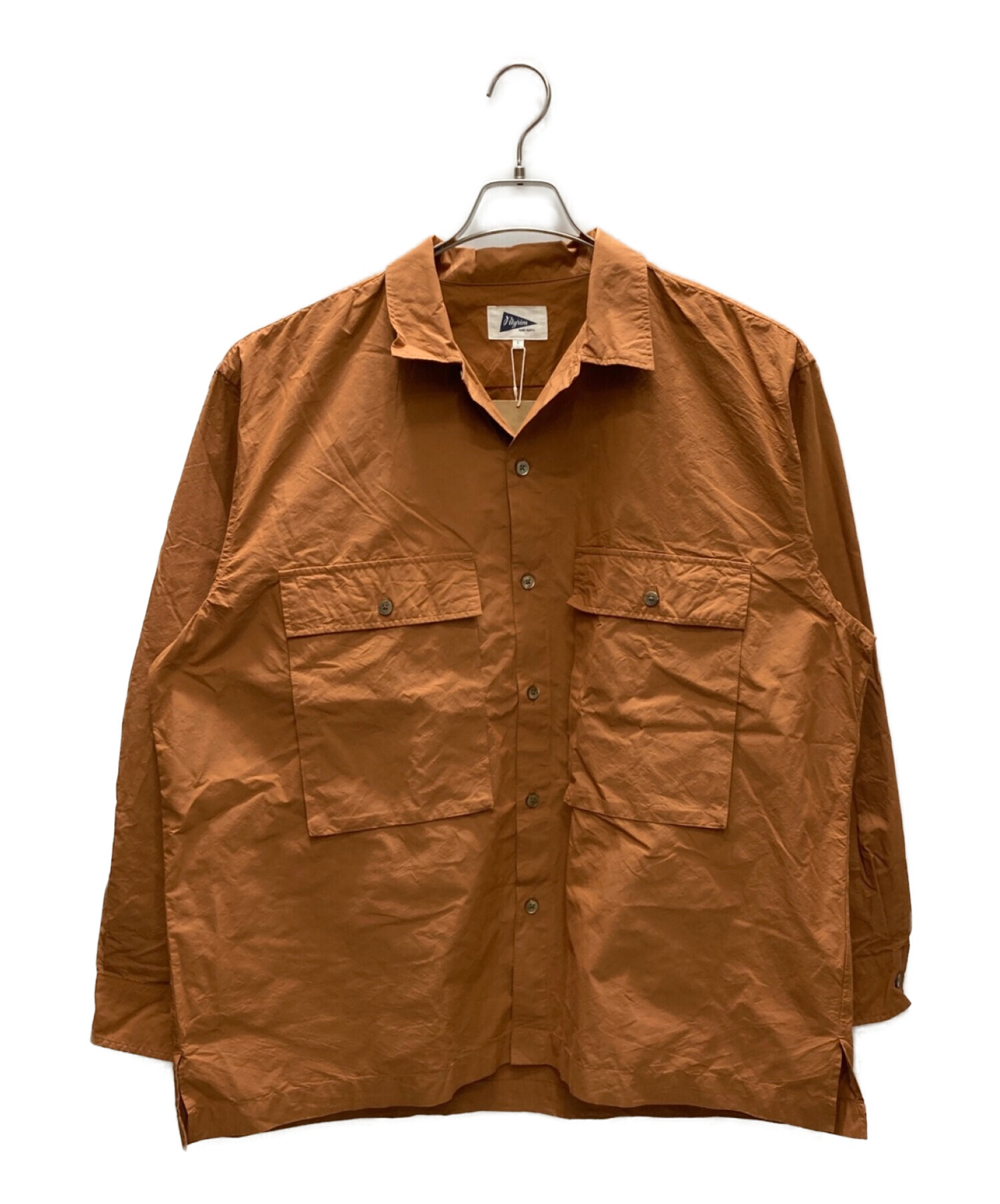 PILGRIM SURF+SUPPLY (ピルグリム サーフサプライ) Ivan Longsleeve Shirt ブラウン サイズ:L 未使用品