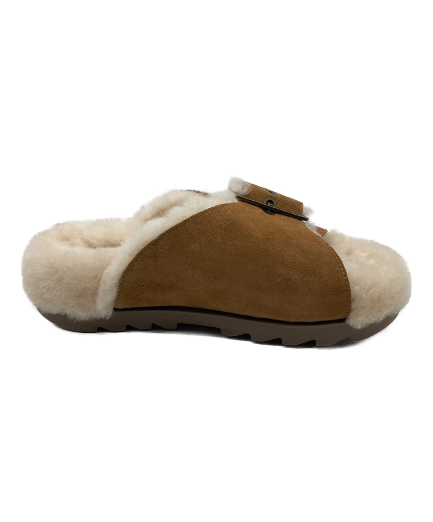 UGG (アグ) OUTSLIDE BUCKLE/ファーサンダル ブラウン サイズ:24㎝/US7/UK5