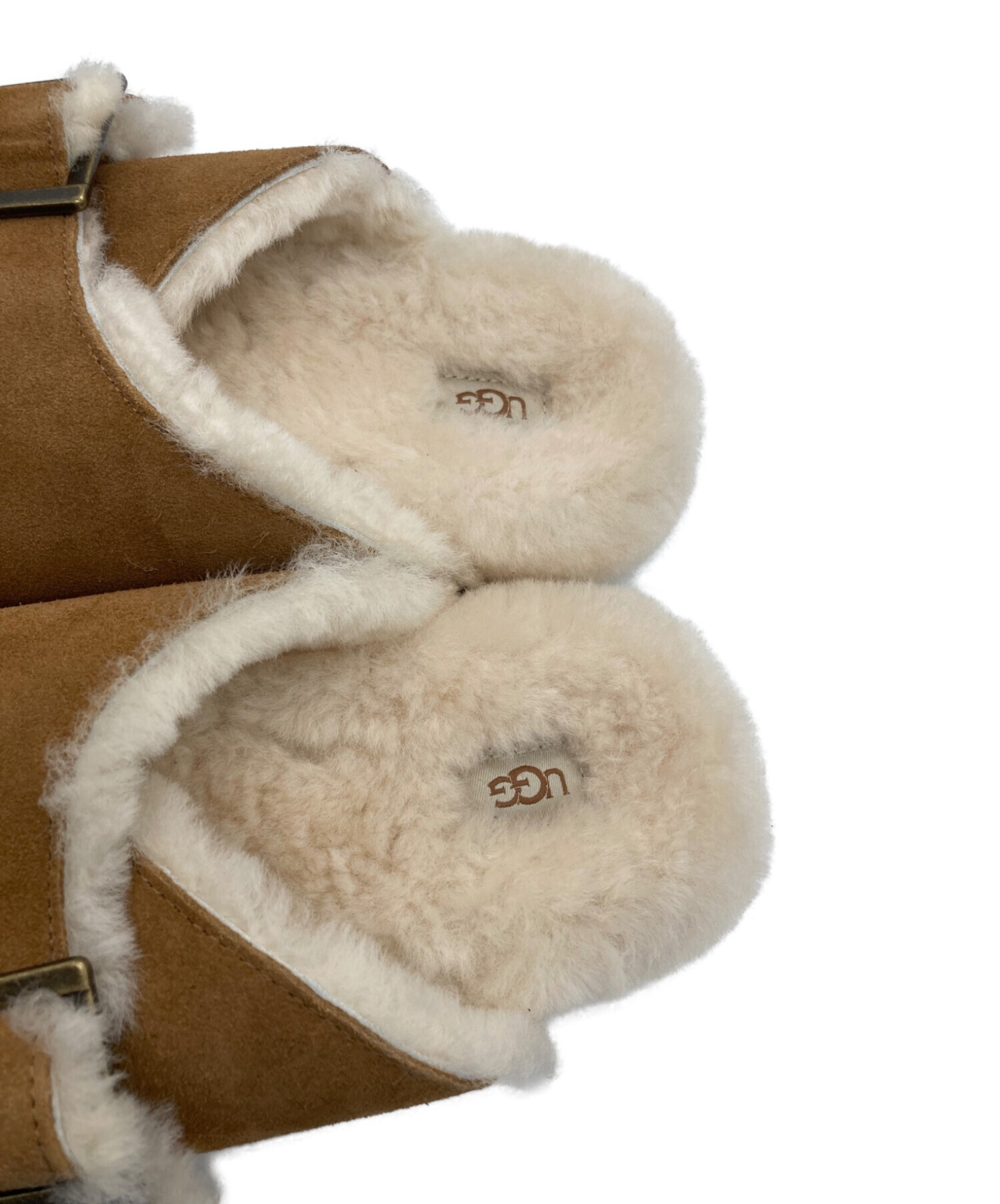 UGG (アグ) OUTSLIDE BUCKLE/ファーサンダル ブラウン サイズ:24㎝/US7/UK5