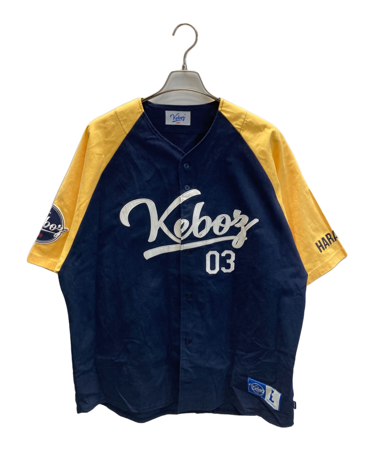 KEBOZ (ケボズ) ベースボールシャツ ネイビー サイズ:L
