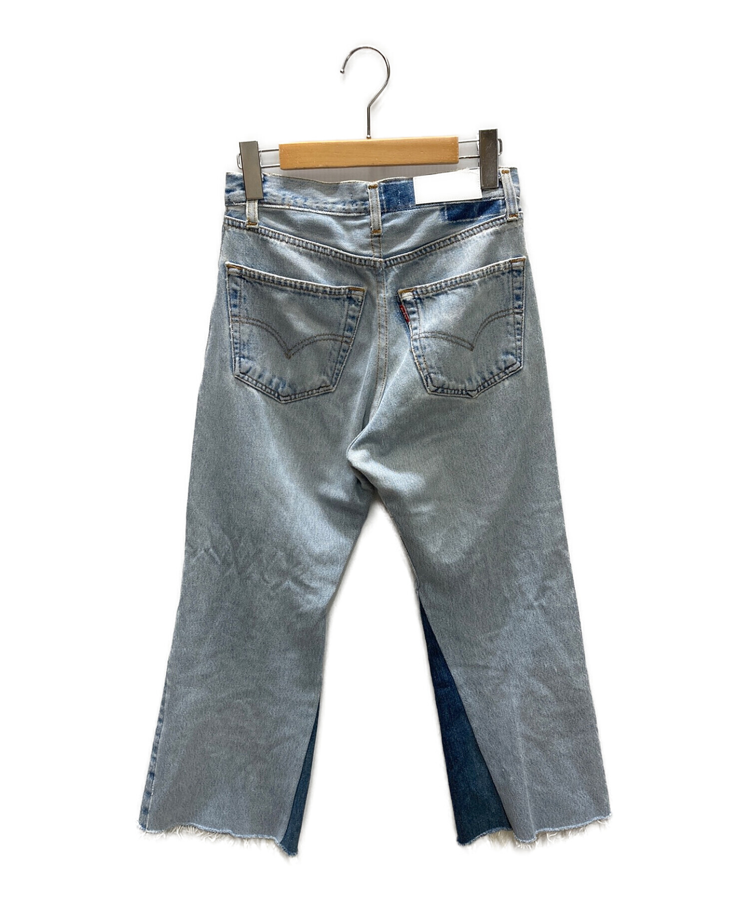 Vintage Levis 501 Selvedge Button 6 Denim Jeans 28 x 26 Raw Hem