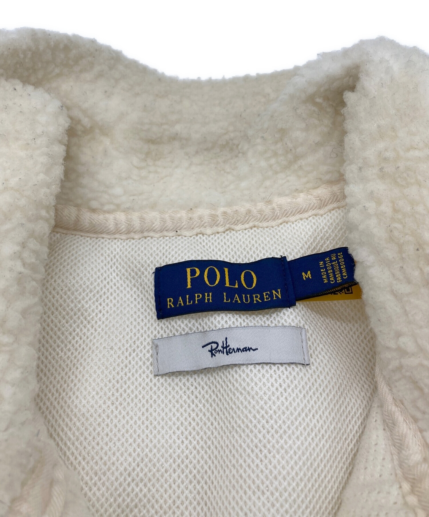 POLO RALPH LAUREN (ポロ・ラルフローレン) Ron Herman (ロンハーマン) ハイブリッドジャケット アイボリー サイズ:M