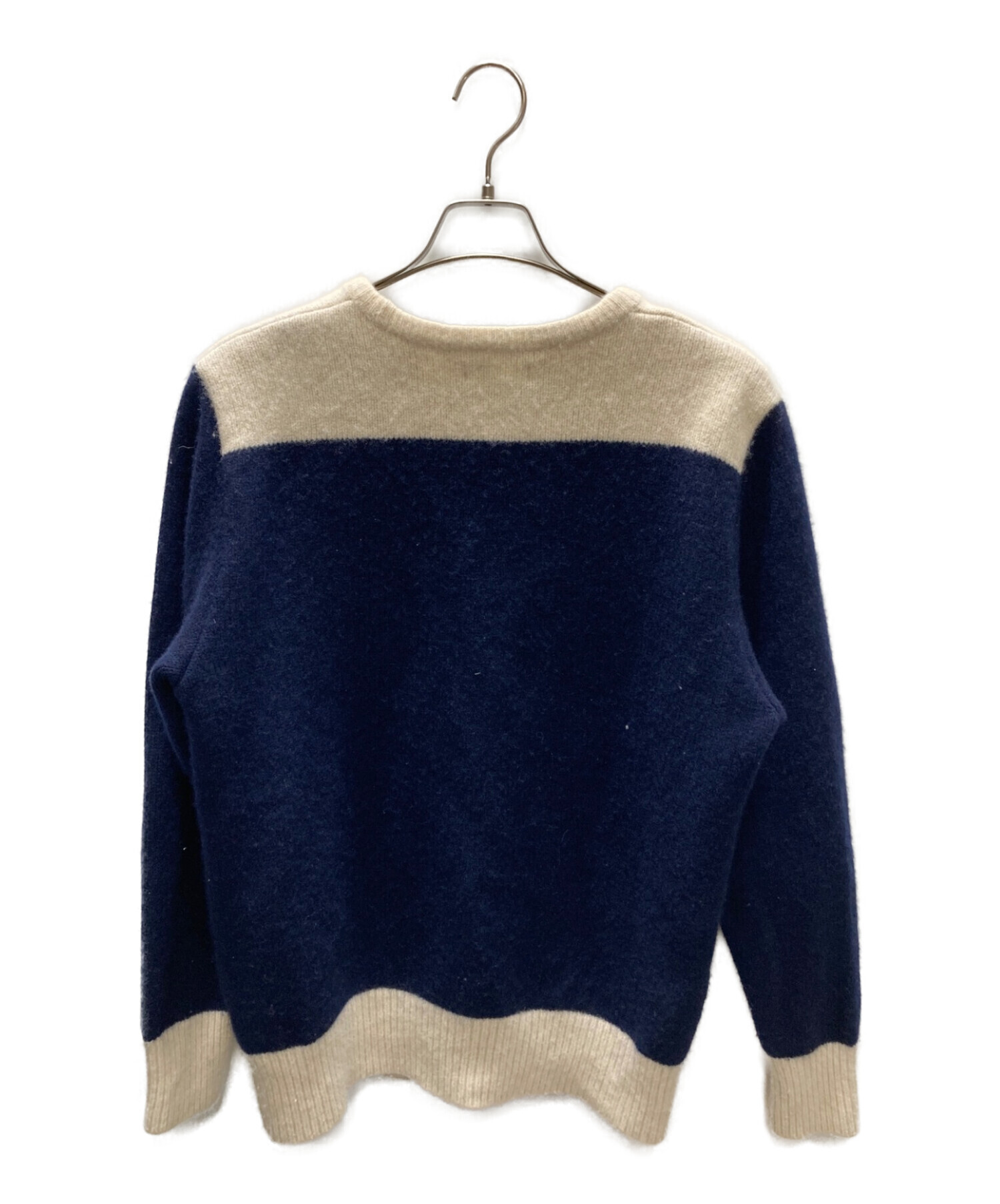 ORGUEIL (オルゲイユ) Knit sweater/ニットセーター ネイビー×ベージュ サイズ:40