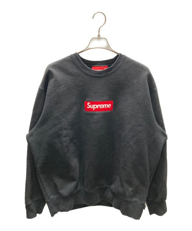 中古・古着通販】SUPREME (シュプリーム) Box Logo Crewneck/ボックスロゴクルーネックスウェット ブラック  サイズ:L｜ブランド・古着通販 トレファク公式【TREFAC FASHION】スマホサイト