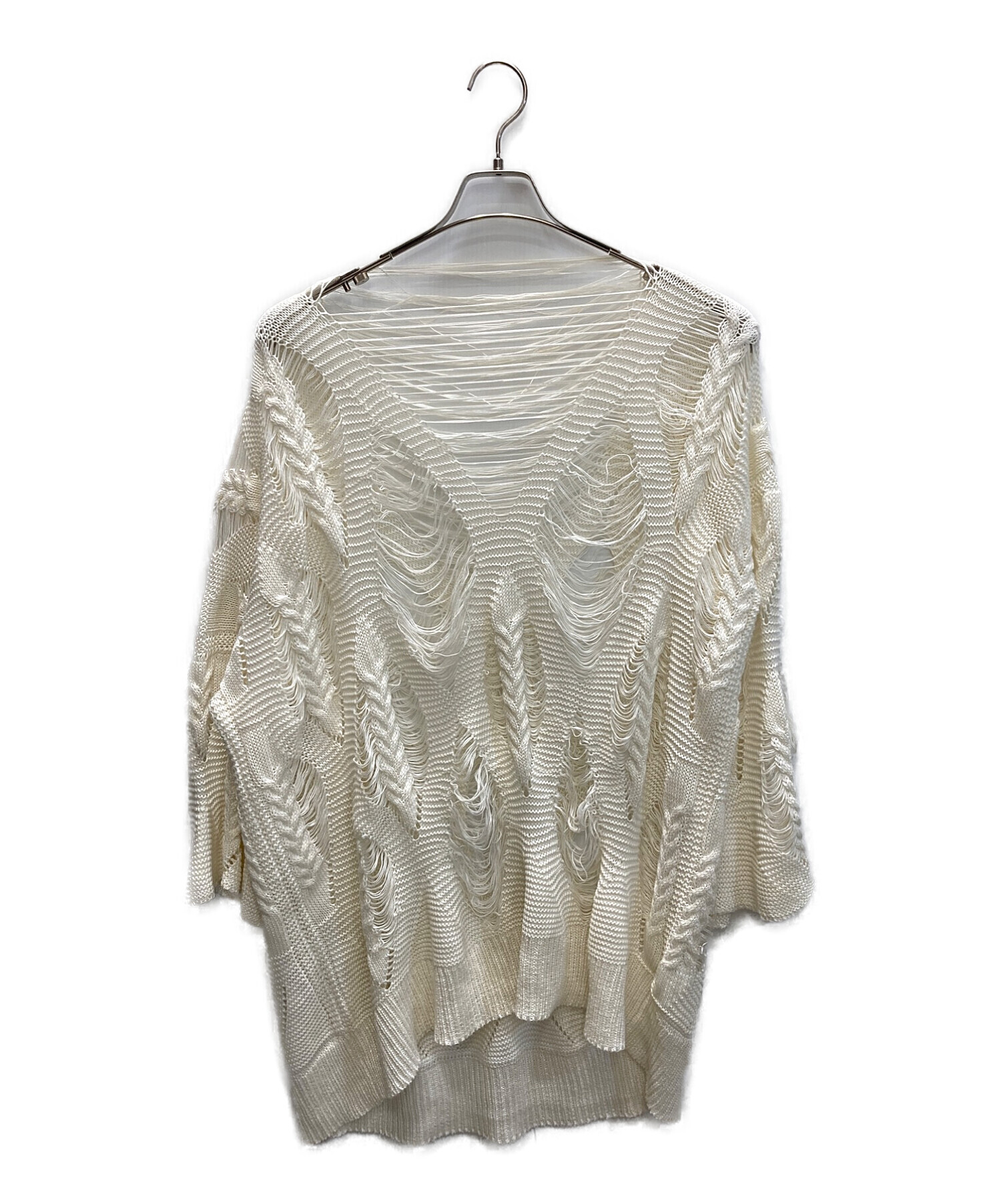 sulvam (サルバム) Yarn long sleeve Knit/ヤーンロングスリーブニット アイボリー サイズ:S