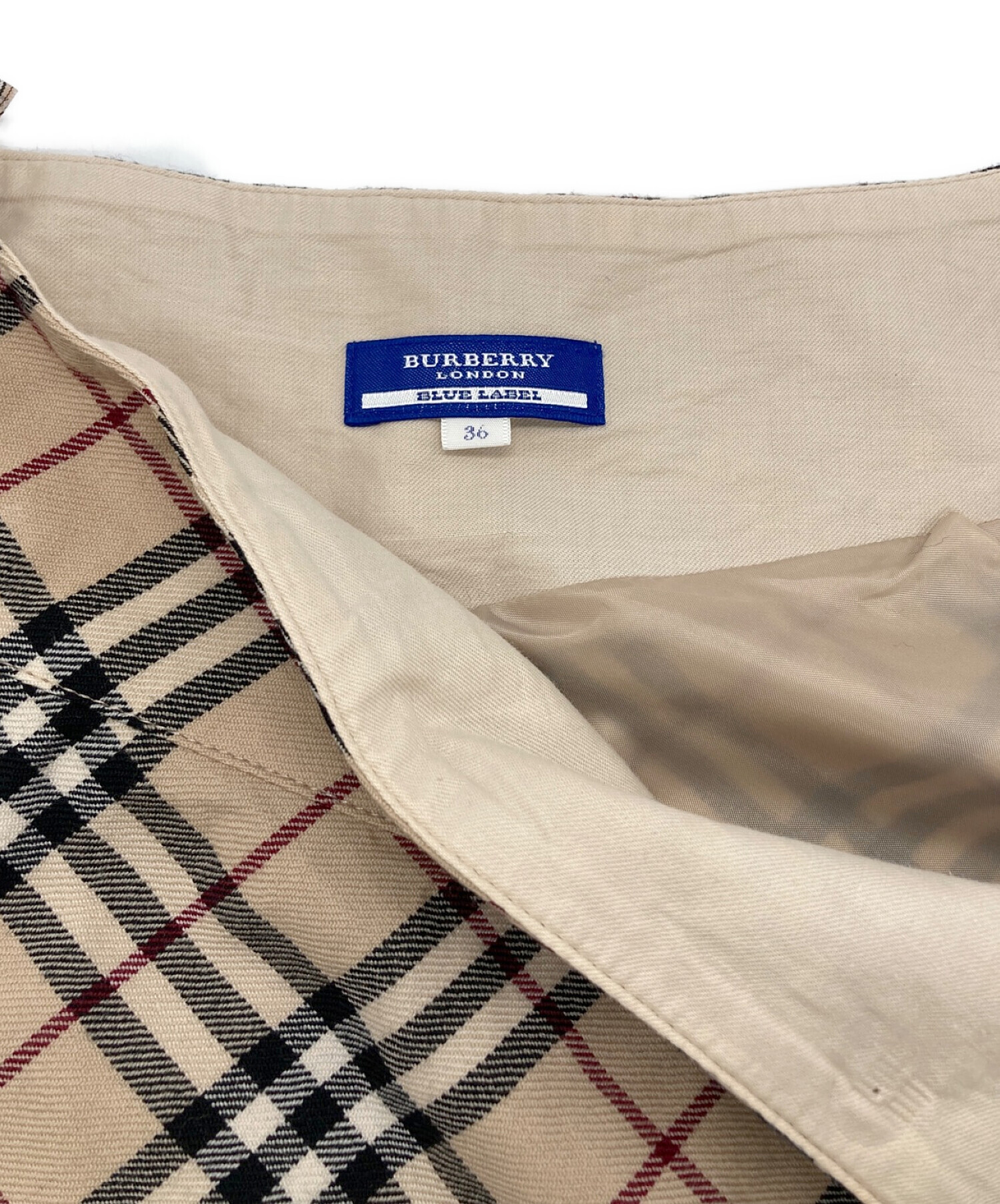 ショッピング早割 BURBERRY バーバリー チェックのスカート サイズ36