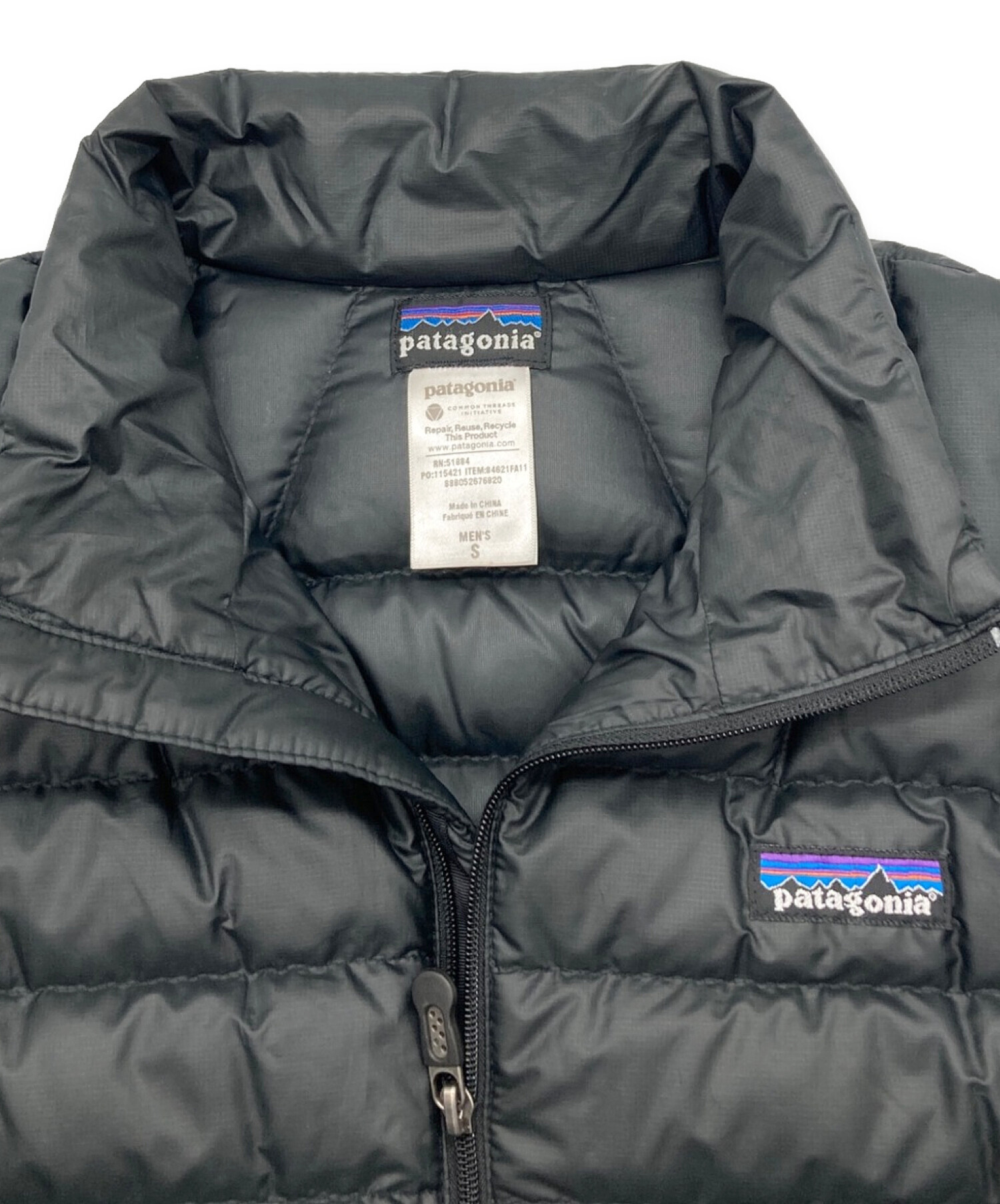 中古・古着通販】Patagonia (パタゴニア) ダウンベスト ブラック