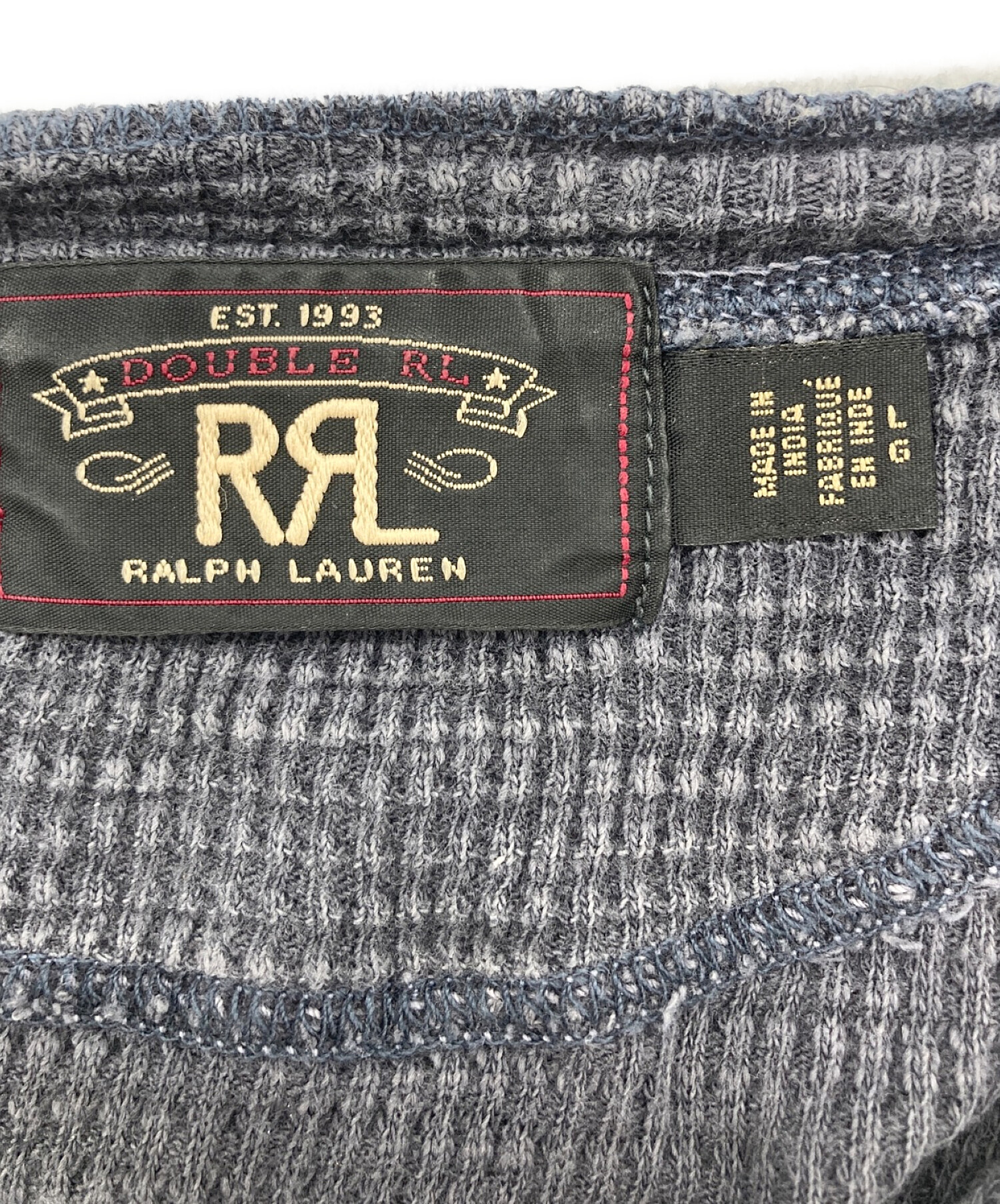 中古・古着通販】RRL (ダブルアールエル) ヘンリーネックワッフル