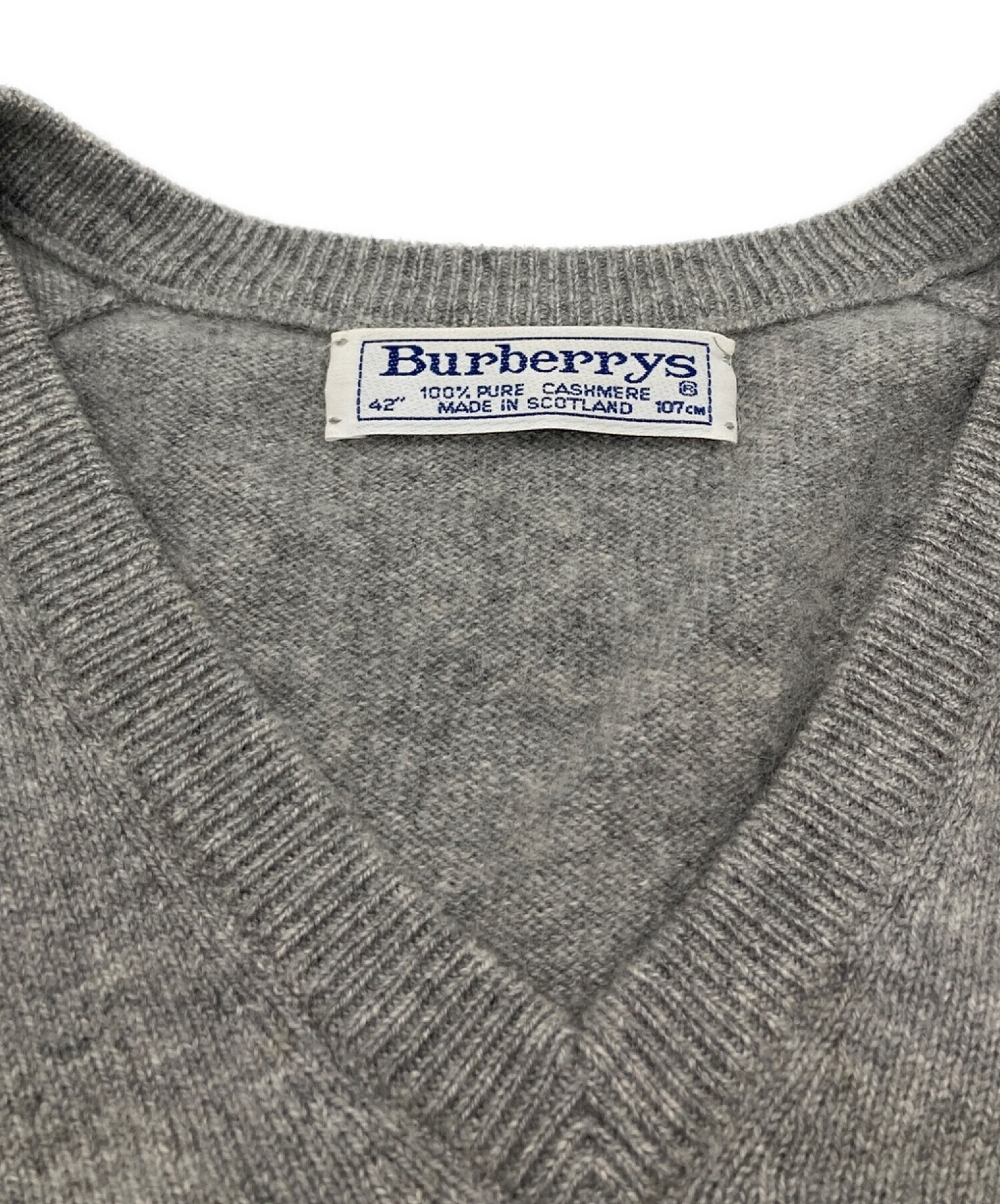 BURBERRYS バーバリー ヴィンテージ ニット Vネック ホースロゴ 刺繍