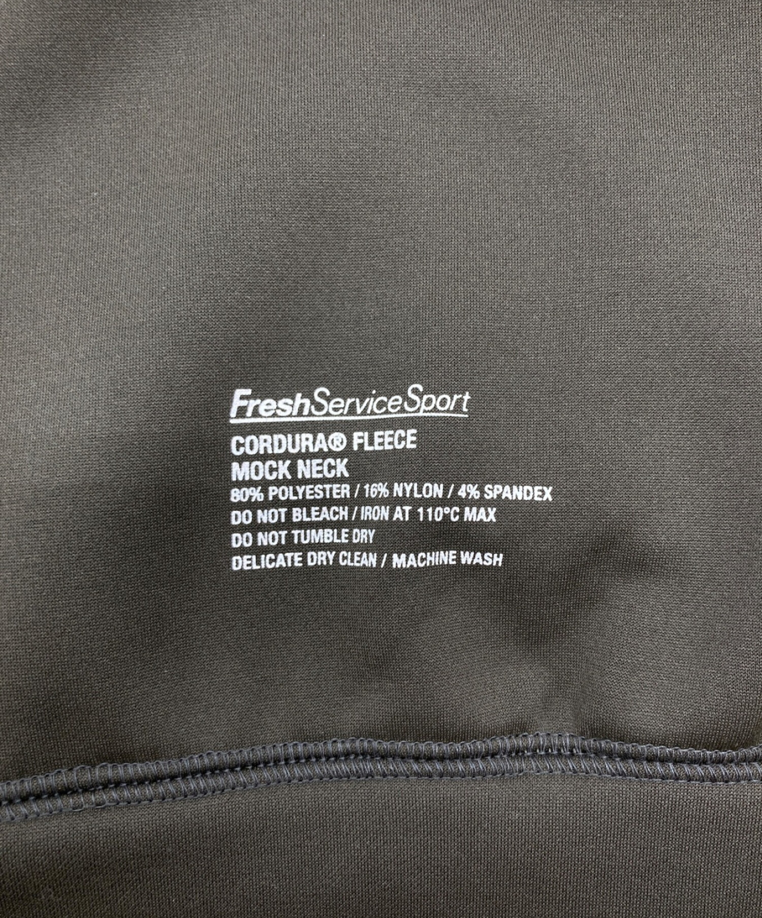 FreshService sport (フレッシュサービス) CORDURAR FLEECE MOCK NECK カーキ サイズ:M