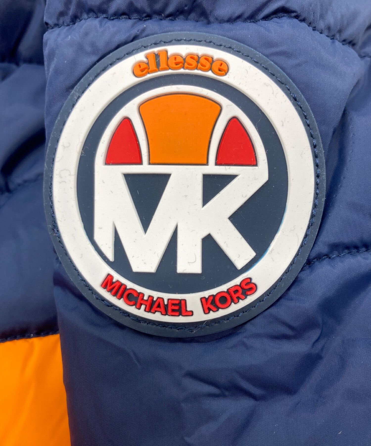 MICHAEL KORS (マイケルコース) ellesse (エレッセ) コラボ中綿ジャケット ネイビー×ホワイト サイズ:M 未使用品