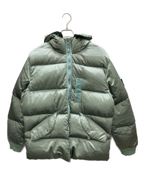 中古・古着通販】STONE ISLAND (ストーンアイランド) ガーメントダイ ナイロンメタル フーデッド ダウンジャケット オリーブグリーン  サイズ:XL｜ブランド・古着通販 トレファク公式【TREFAC FASHION】スマホサイト