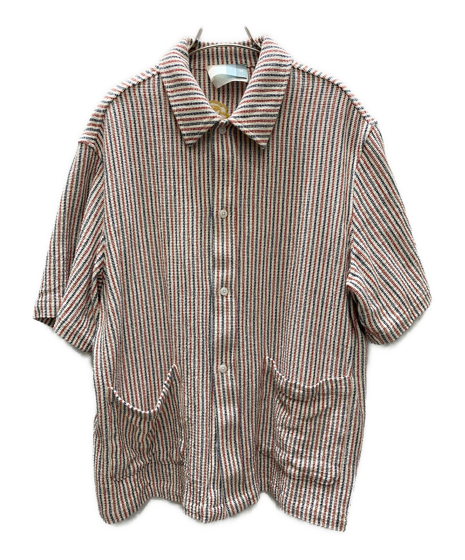 KITH (キス) Boxy Collared Overshirt 'Retro' レッド×ブルー サイズ:L