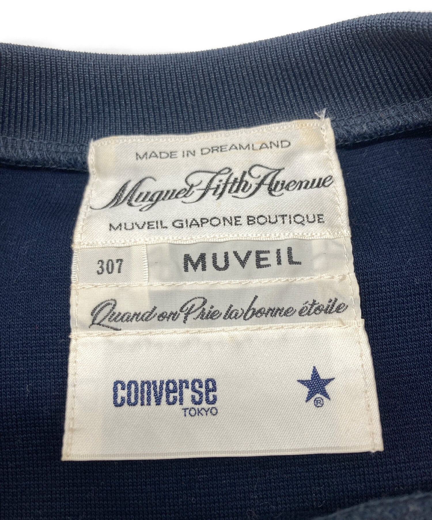 MUVEIL (ミュベール) CONVERSE TOKYO (コンバーストウキョウ) コラボワンピース ネイビー サイズ:記載なし