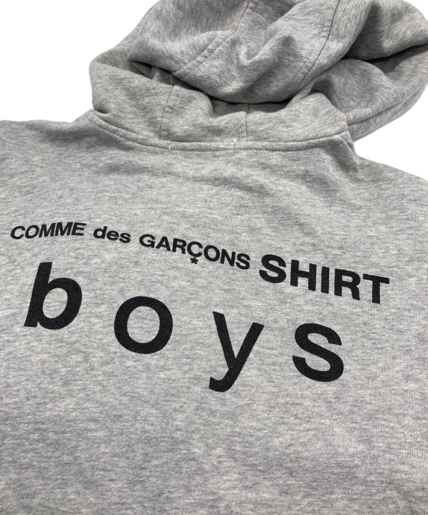COMME des GARCONS SHIRT BOY (コムデギャルソンシャツ ボーイ) バックプリントジップパーカー グレー サイズ:S