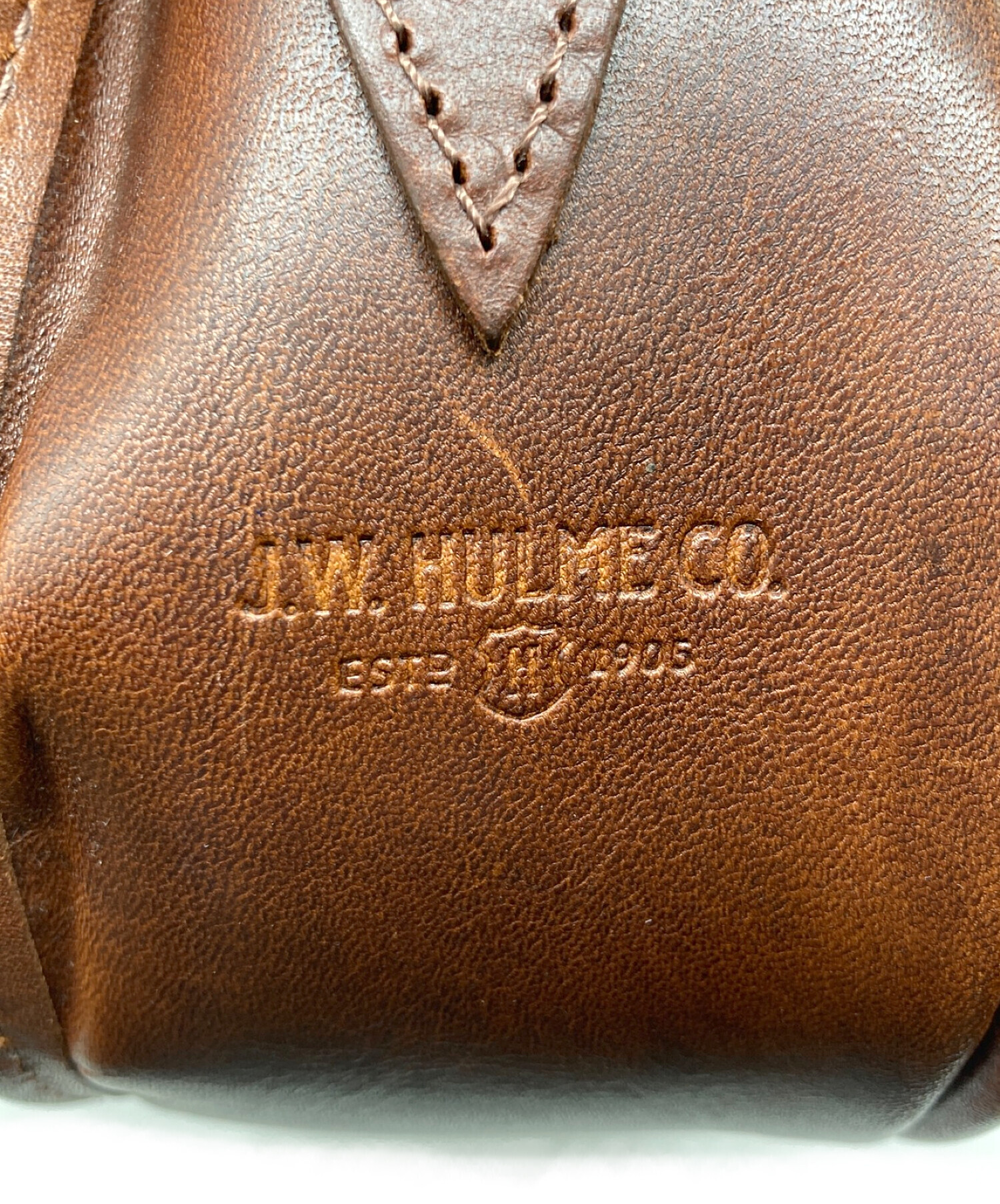 J.W.HULME (ジェイダブリュホルム) フラップレザーショルダーバッグ ブラウン