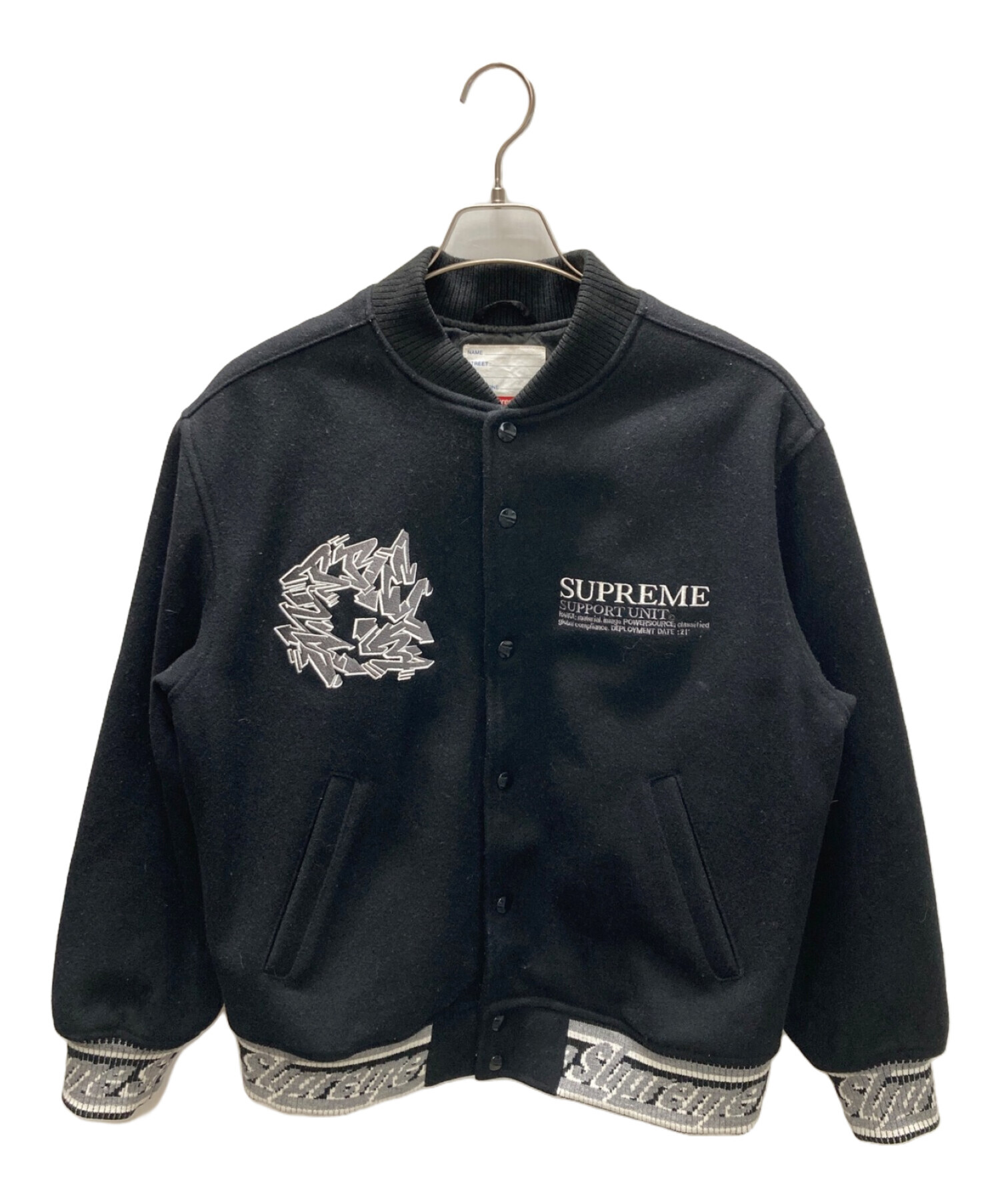 中古・古着通販】SUPREME (シュプリーム) support unit varsity jacket ...