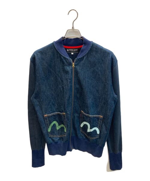 【中古・古着通販】EVISU (エビス) HIDEHIKO YAMANE (ヒデヒコ ヤマネ) 異素材ブルゾン インディゴ  サイズ:40｜ブランド・古着通販 トレファク公式【TREFAC FASHION】スマホサイト