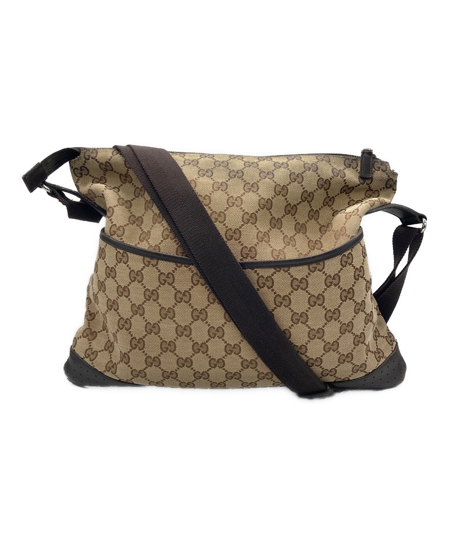 中古・古着通販】GUCCI (グッチ) GGキャンバス ショルダーバッグ ブラウン｜ブランド・古着通販 トレファク公式【TREFAC  FASHION】スマホサイト