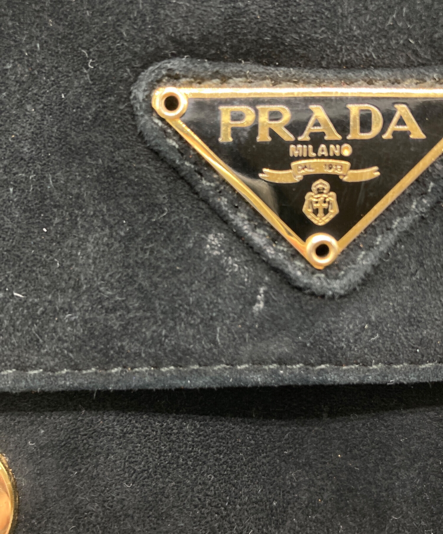 中古・古着通販】PRADA (プラダ) スエードチェーンショルダーバッグ ブラック｜ブランド・古着通販 トレファク公式【TREFAC  FASHION】スマホサイト