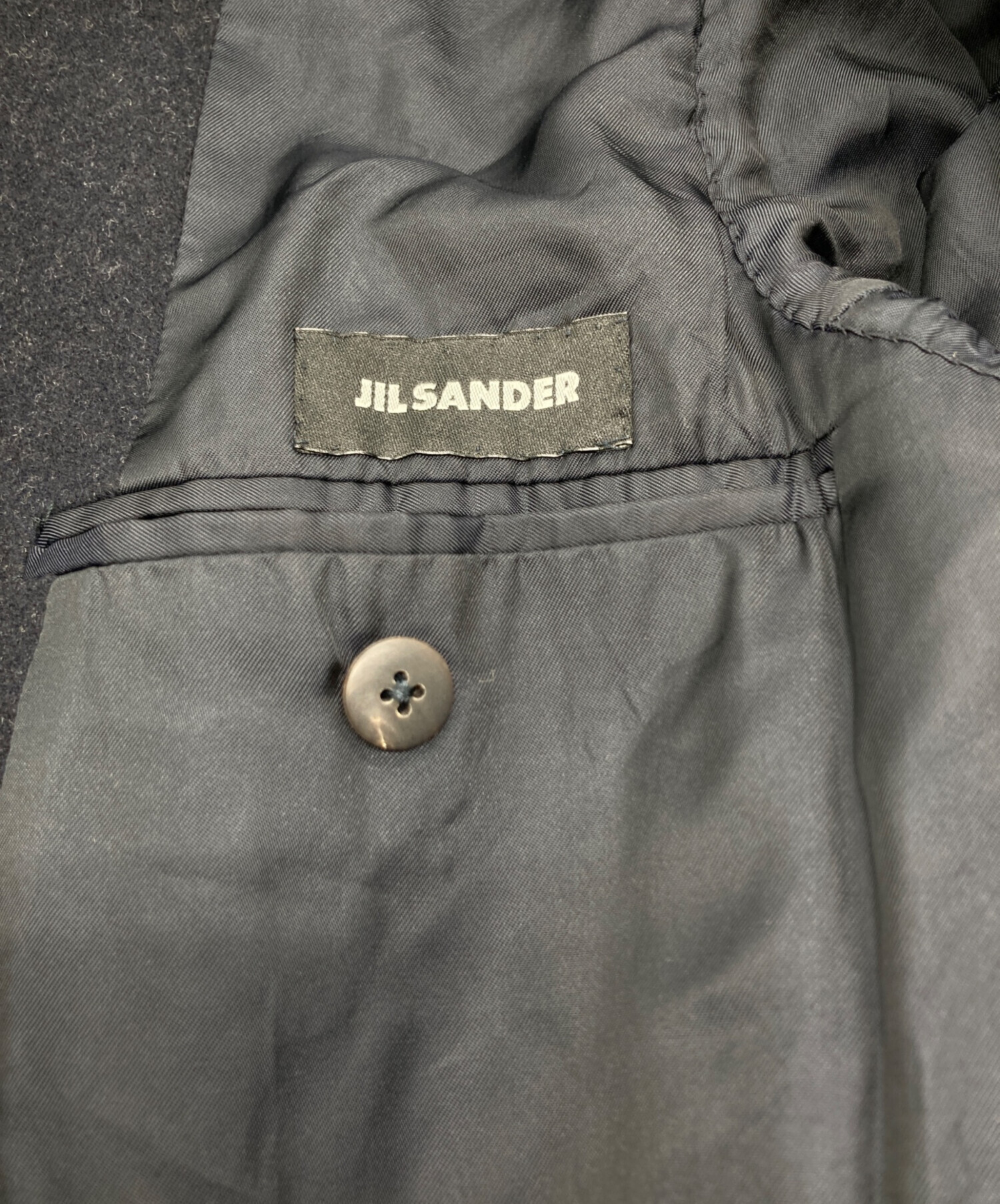 中古・古着通販】JIL SANDER (ジルサンダー) ウールチェスターコート ネイビー サイズ:46｜ブランド・古着通販  トレファク公式【TREFAC FASHION】スマホサイト