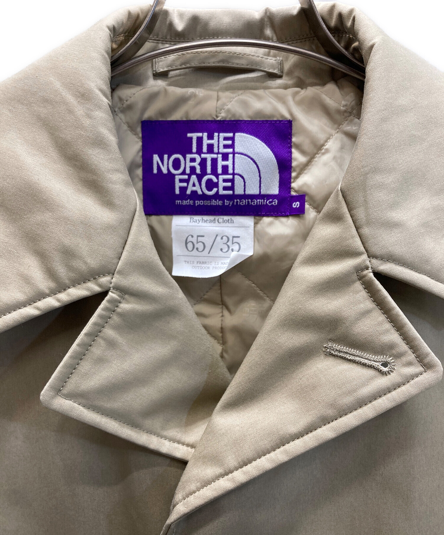 中古・古着通販】THE NORTHFACE PURPLELABEL (ザ・ノースフェイス パープルレーベル) BEAMS (ビームス) 別注  Soutien Collar Coat ベージュ サイズ:S｜ブランド・古着通販 トレファク公式【TREFAC FASHION】スマホサイト