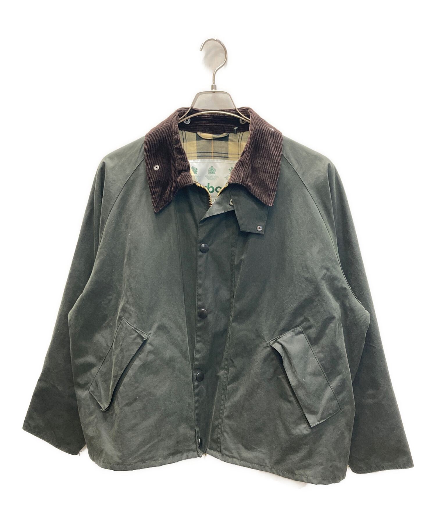 中古・古着通販】Barbour (バブアー) TRANSPORT WAX JACKET オリーブ サイズ:38｜ブランド・古着通販  トレファク公式【TREFAC FASHION】スマホサイト