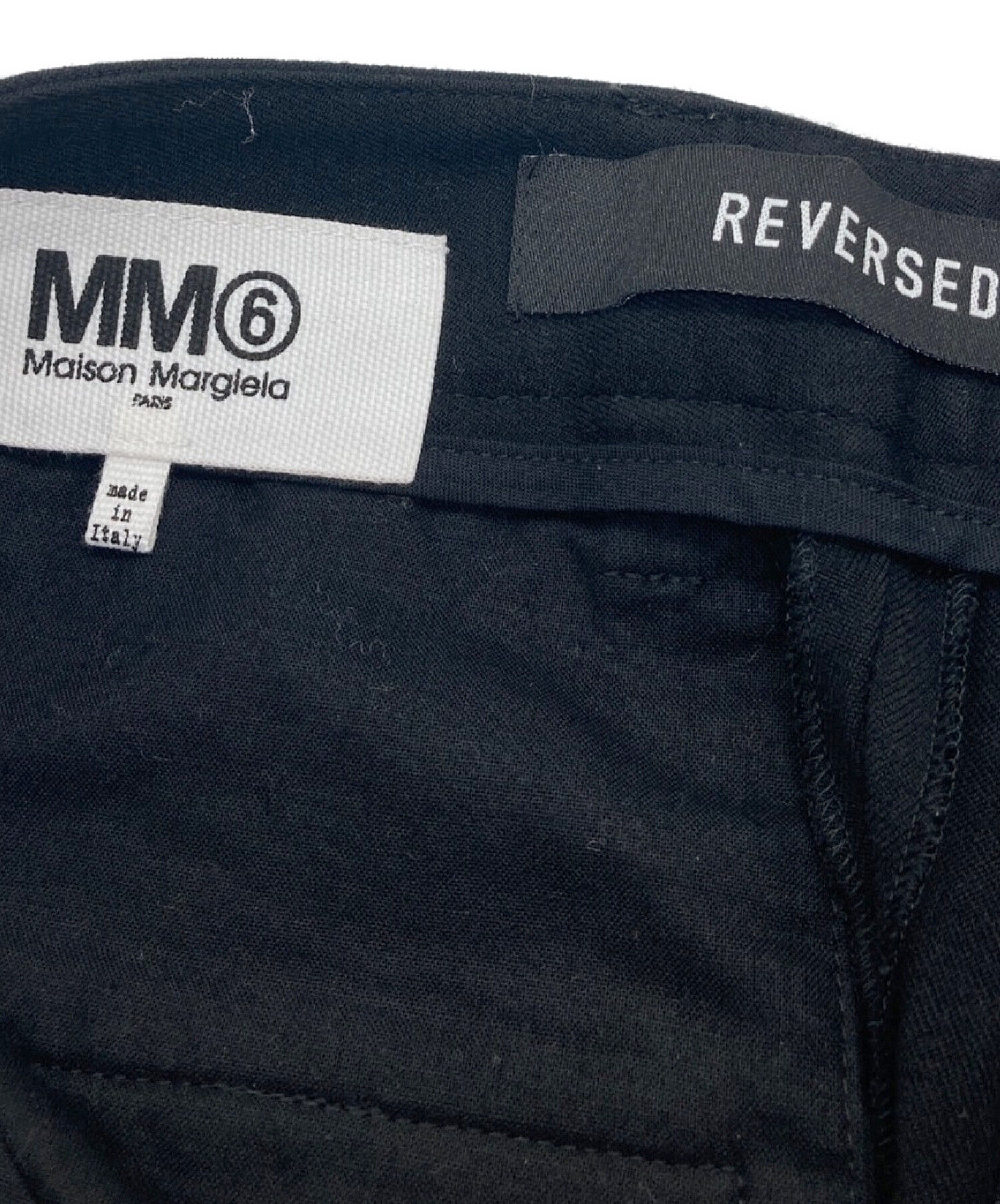 MM6 マルジェラデザインスラックス黒38 - クロップドパンツ