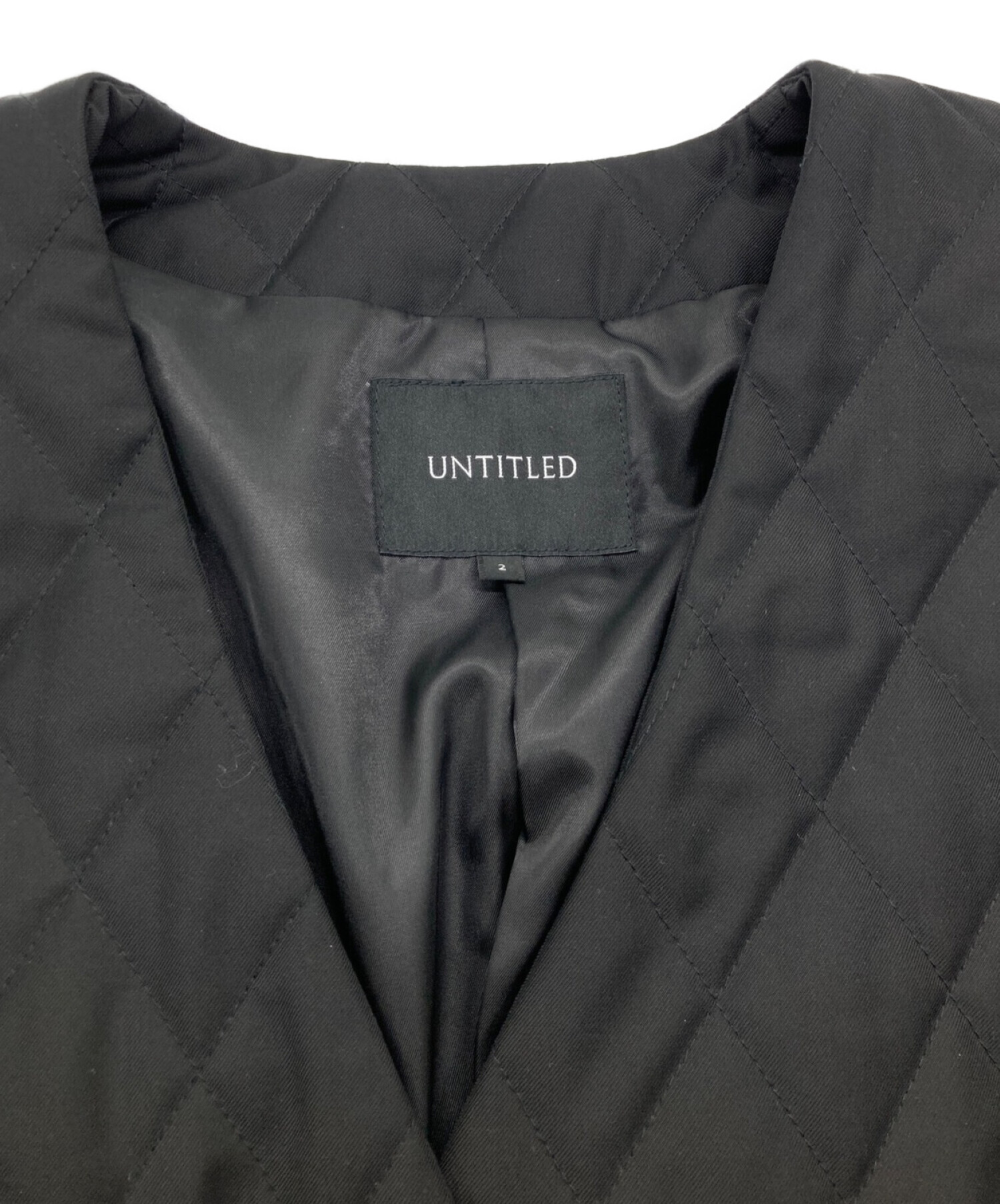 UNTITLED (アンタイトル) キルティングコート ブラック サイズ:2