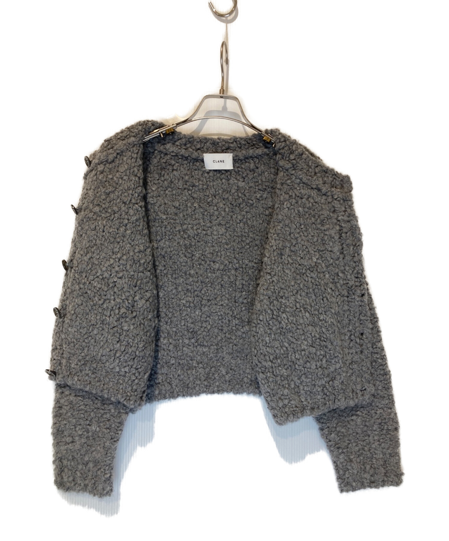 中古・古着通販】CLANE (クラネ) TEDDY BEAR HAND KNIT TOPS グレー