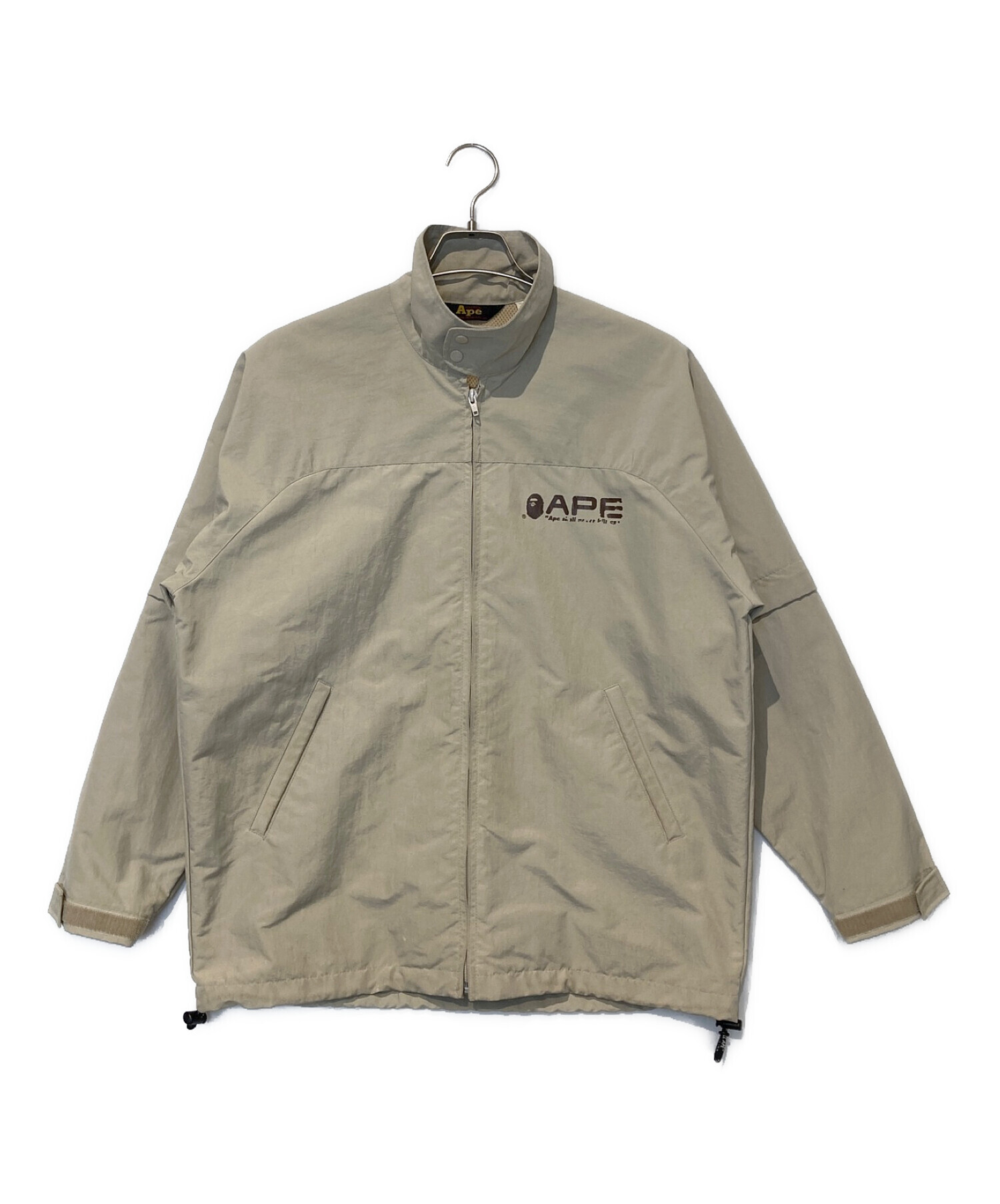 A BATHING APE (ア ベイシング エイプ) ナイロンジャケット ベージュ サイズ:M