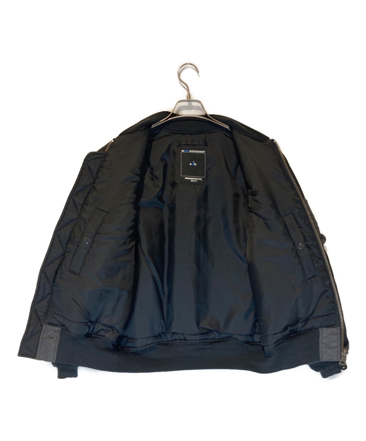 NEIGHBORHOOD (ネイバーフッド) MA-1ジャケット ブラック サイズ:M