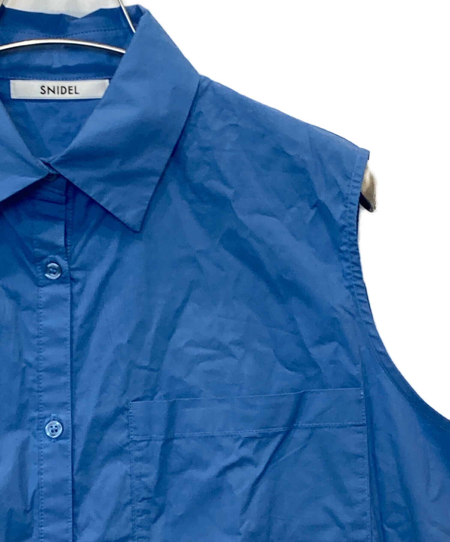 Snidel (スナイデル) ニットレイヤードシャツミニワンピース ブルー サイズ:FREE